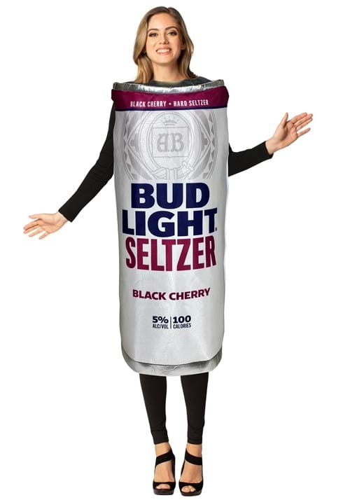 Adult Bud Light Black Cherry Seltzer CanCostume