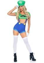 Sexy Piece Green Gamer Sidekick Women's Costume Alt 2