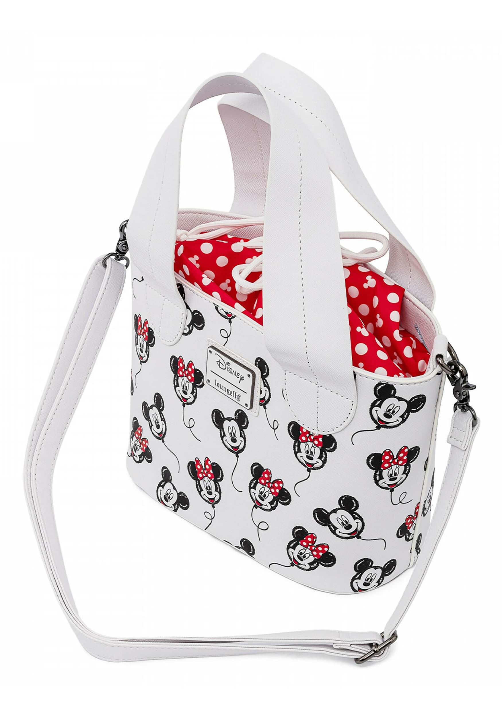 Loungefly Disney Mickey Minnie Balloons AOP Handbag