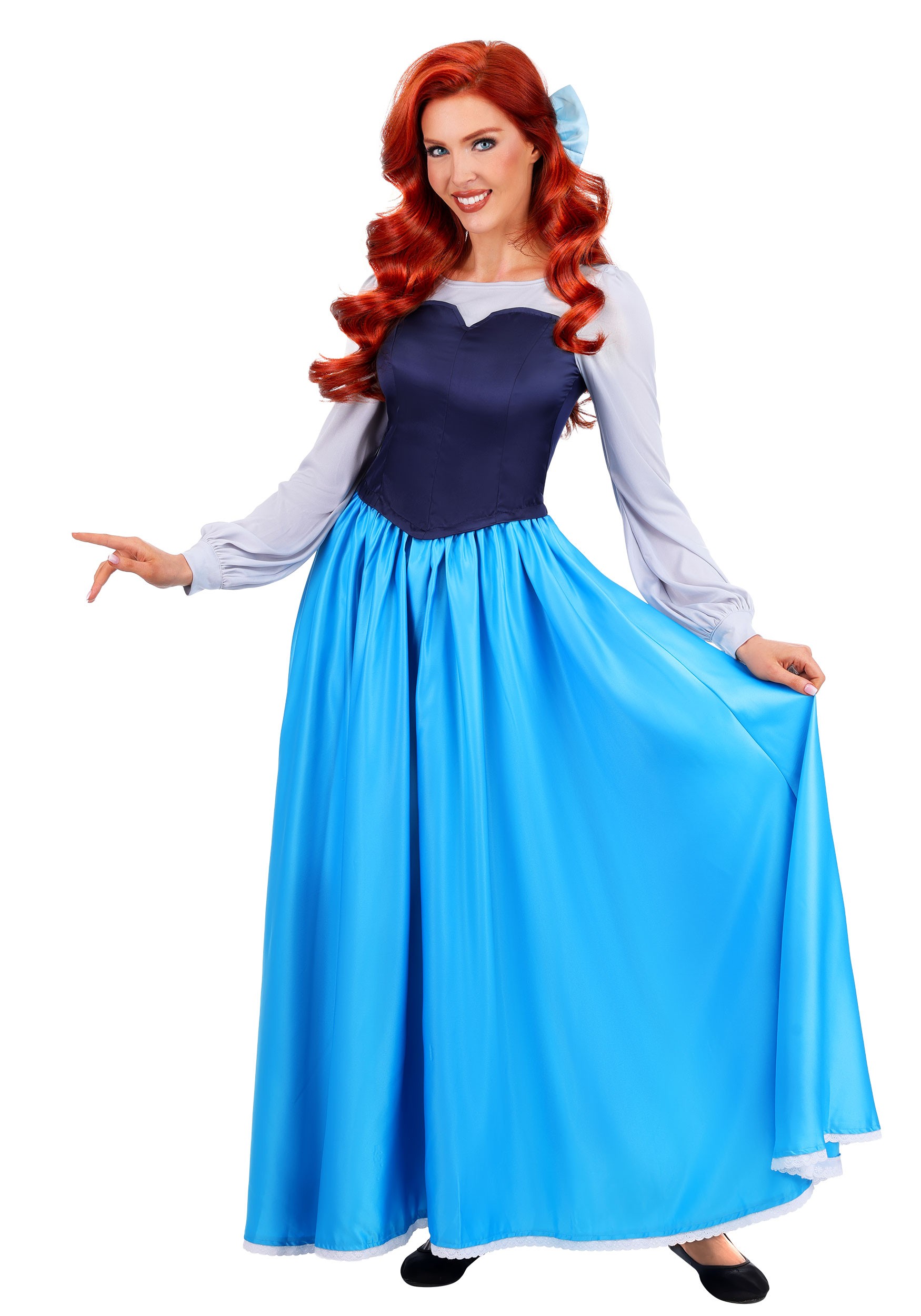 princess ariel dress up Disney Women's The Little Mermaid Blue Costume Flipping these fins will get her far when dressed as our little mermaid princess New in Package Disney Ariel