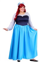 Plus Size Ariel Blue Dress Costume Alt 8