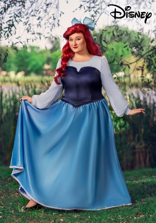 The Little Mermaid Plus Size Womens Ariel Blue Dress Costume