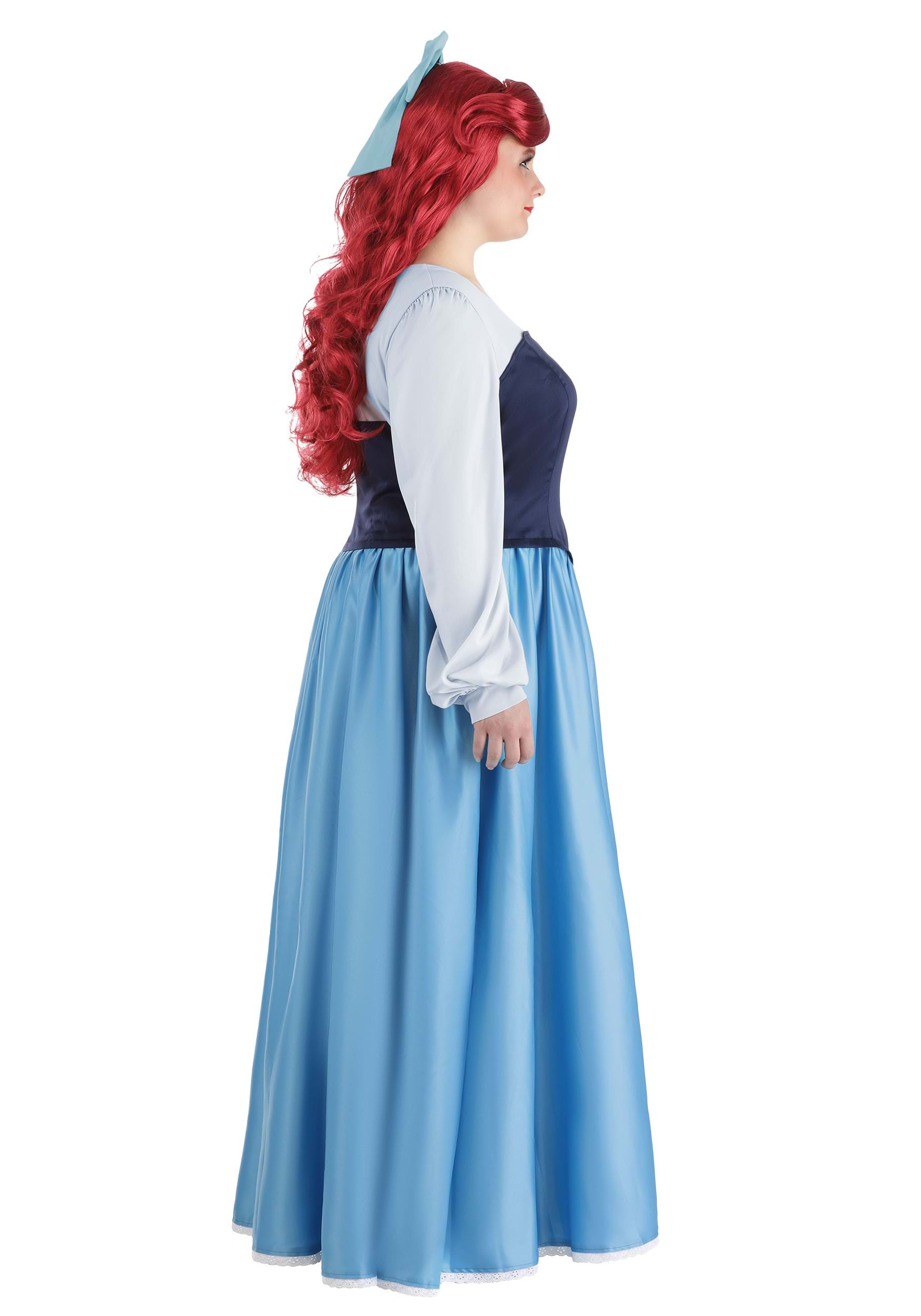 The Little Mermaid Plus Size Women's Ariel Blue Dress Costume lupon