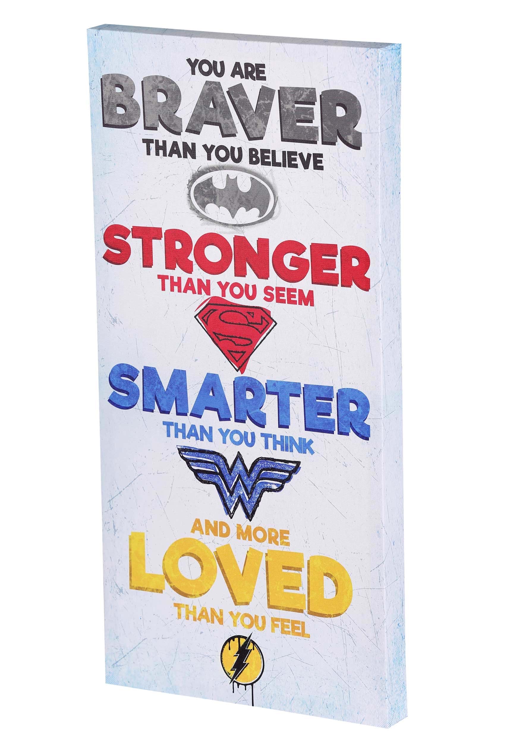 12” X 24” Justice League Inspirational Canvas Wall Decoration