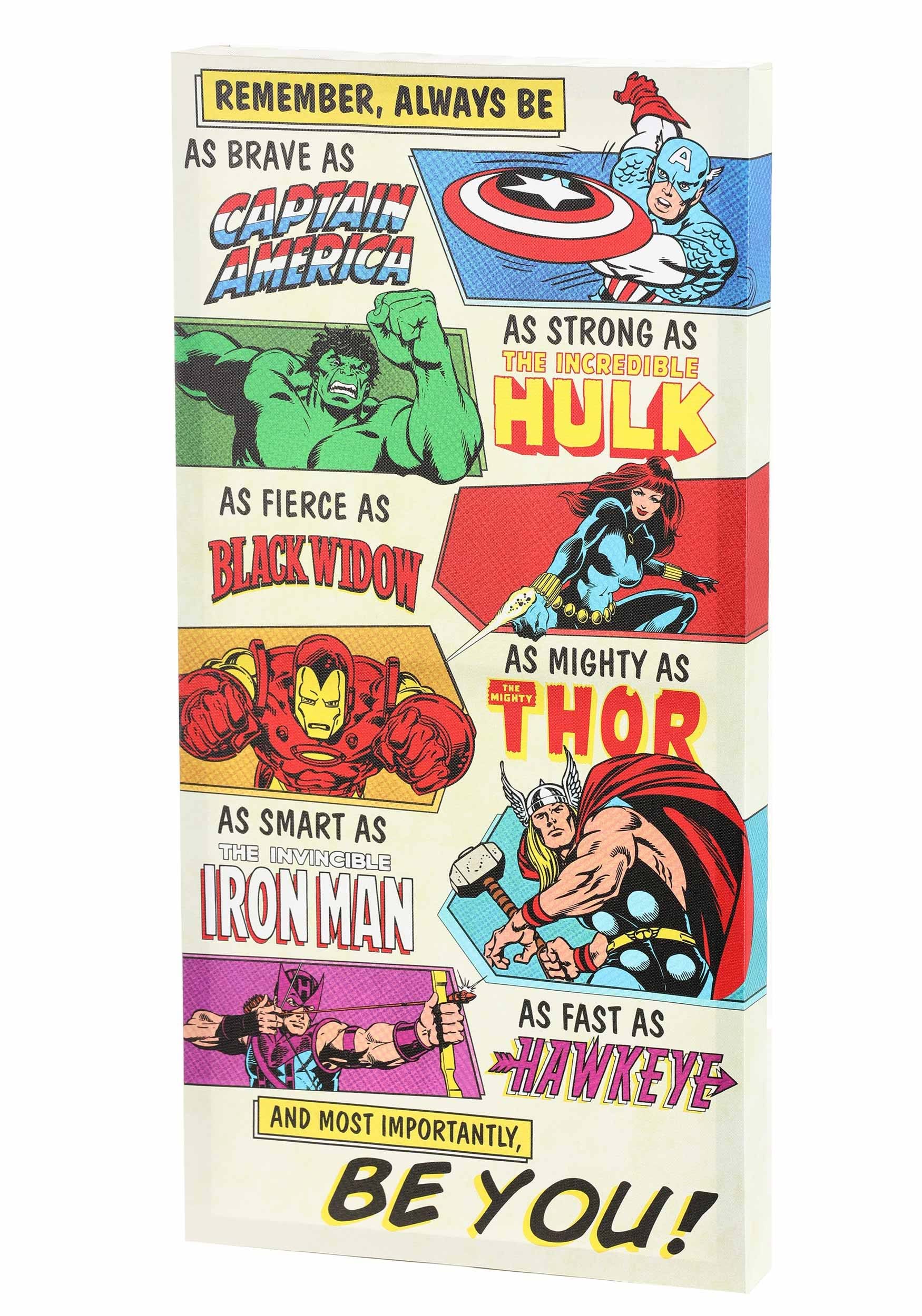 Avengers Be You! Inspirational - 12x24 - Canvas Wall