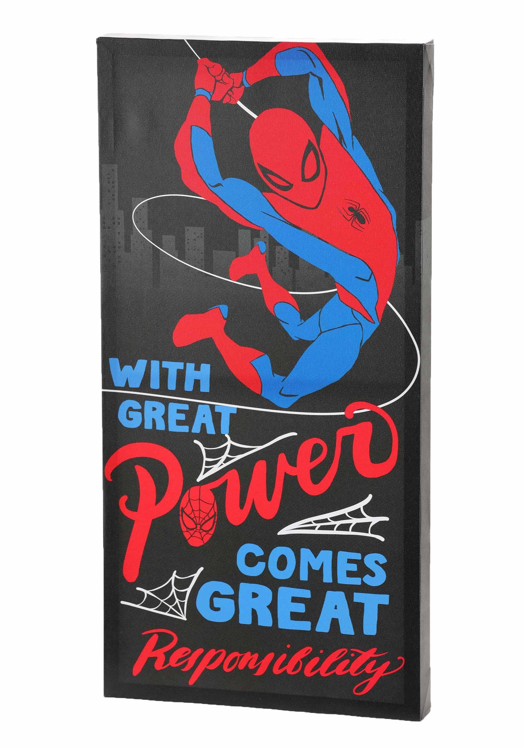 Spider-Man Power Inspirational - 12x24 - Canvas Wall