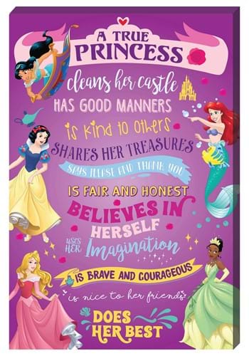 Disney A True Princess Inspirational 16x24 Canvas Wall Art