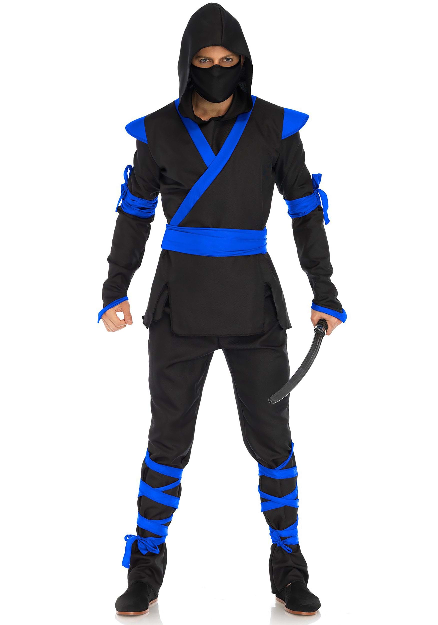 Photos - Fancy Dress MKW Leg Avenue Blue Ninja Costume Black/Blue LE85653B 