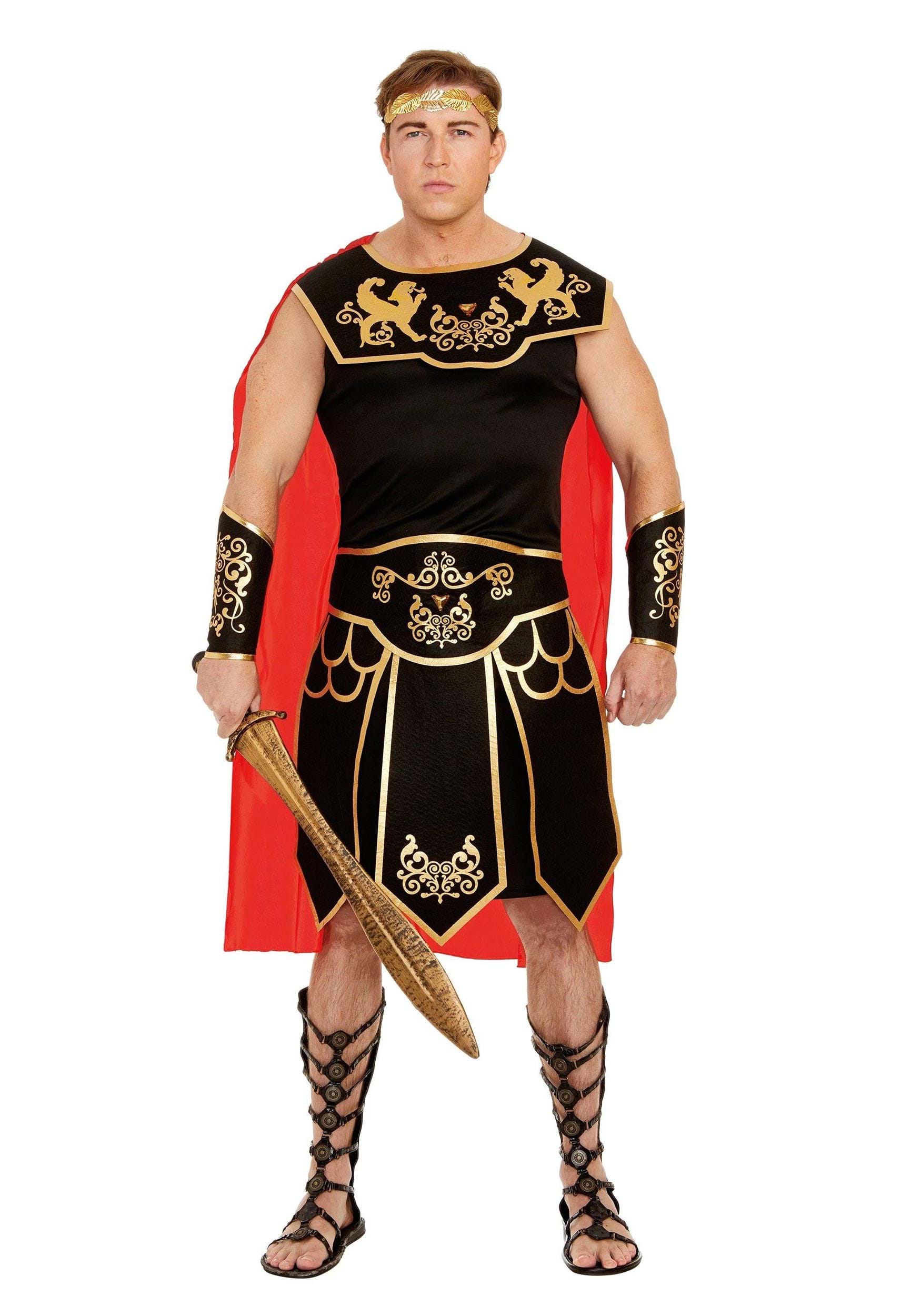 Photos - Fancy Dress Caesar Dreamgirl Julius  Costume for Men Black/Orange/Red DR12012 