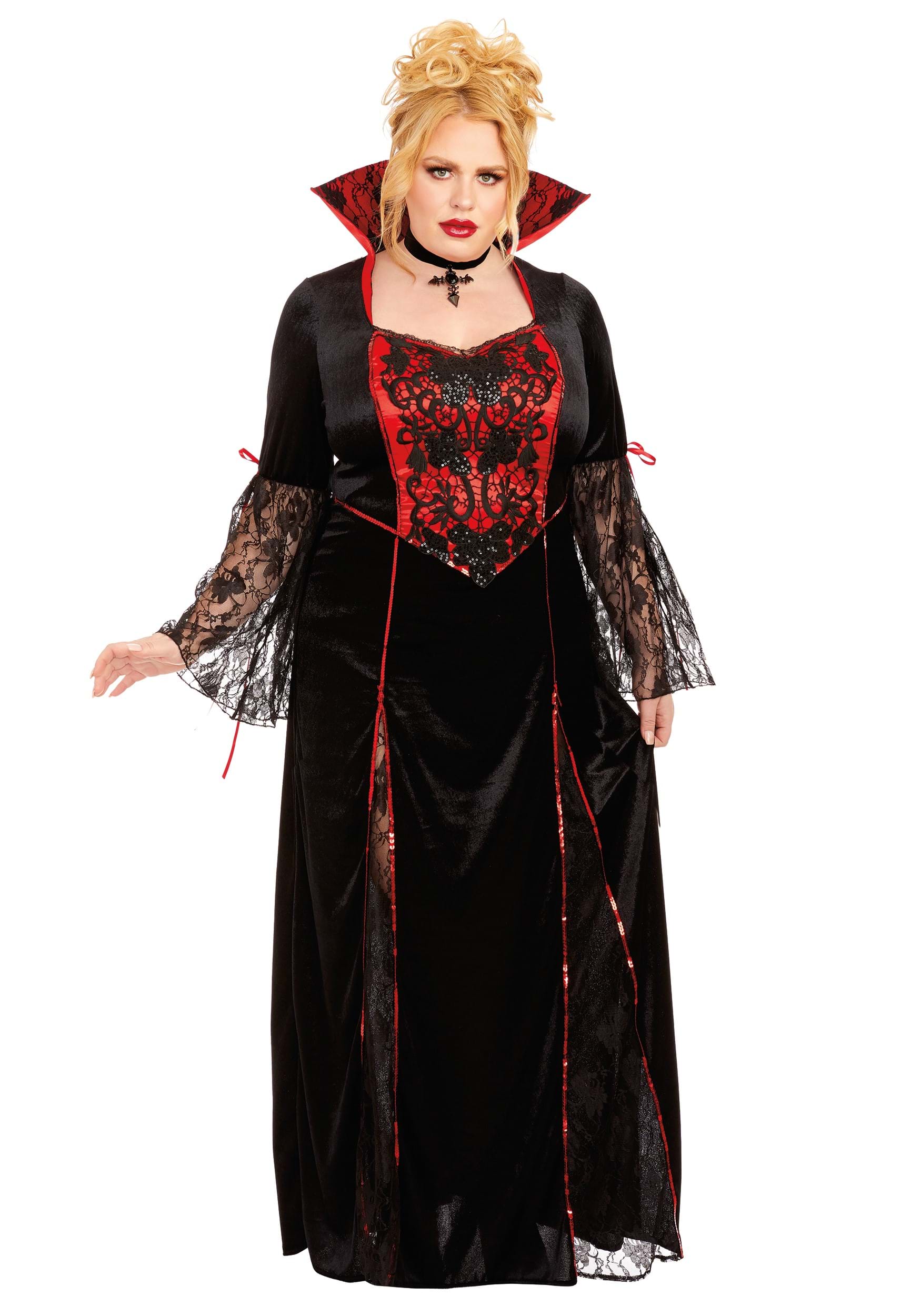 Photos - Fancy Dress Dreamgirl Women's Plus Size Vampira Costume Black/Red DR12271X