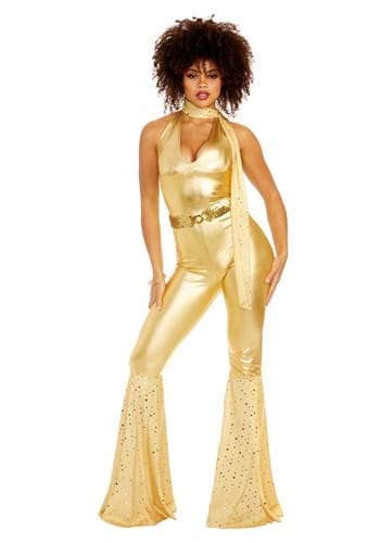 Gold Disco Fox Adult Women's Costume