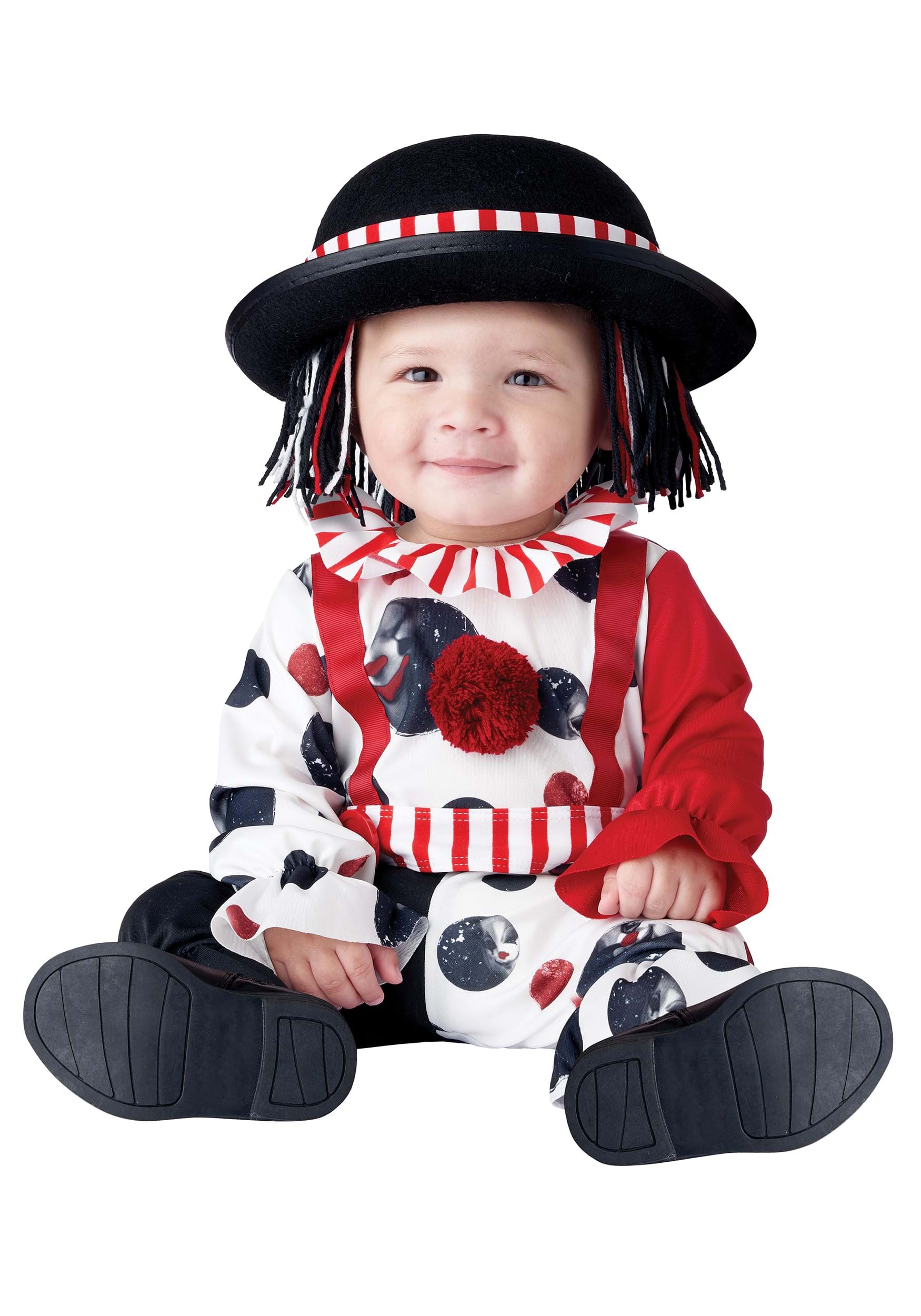 Photos - Fancy Dress California Costume Collection Clowning Around Infant Costume Black/Red 