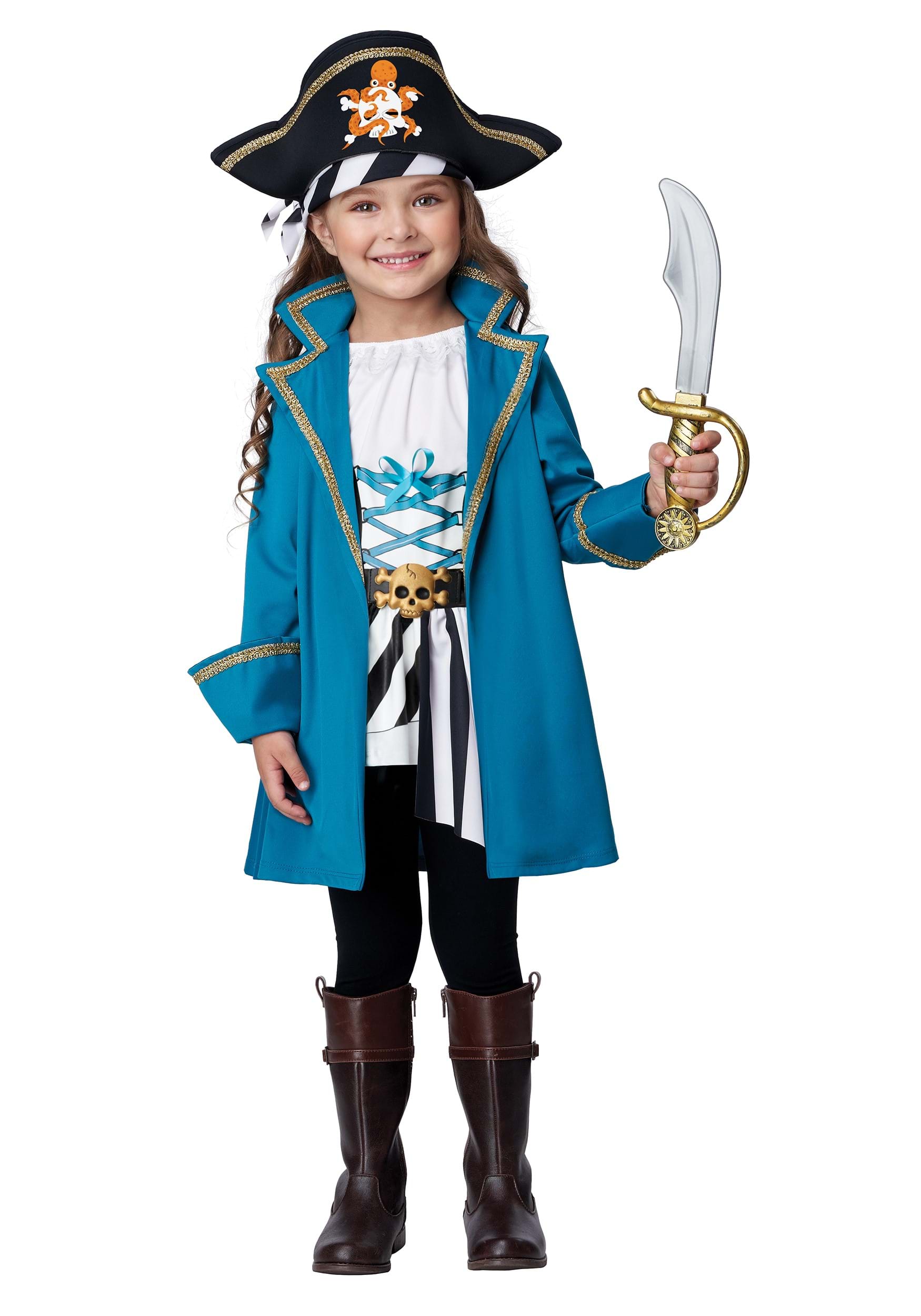 Photos - Fancy Dress California Costume Collection Petite Pirate Toddler Costume Black/Gree 