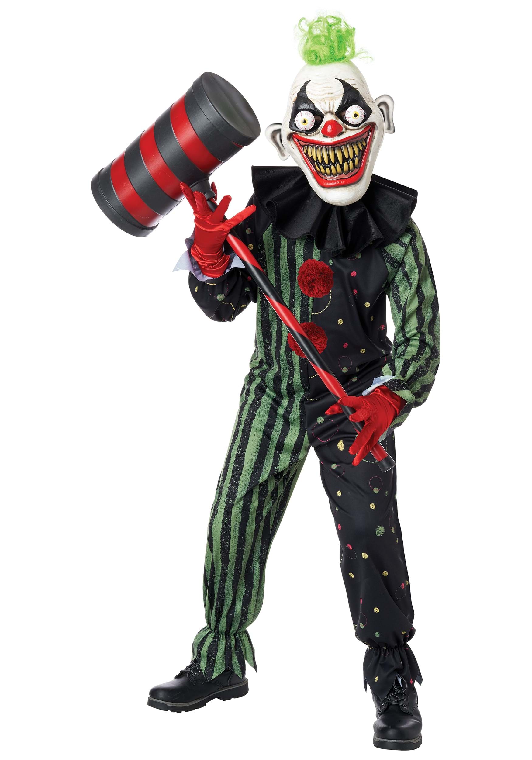 Crazy Eyed Clown Child Boys Costume