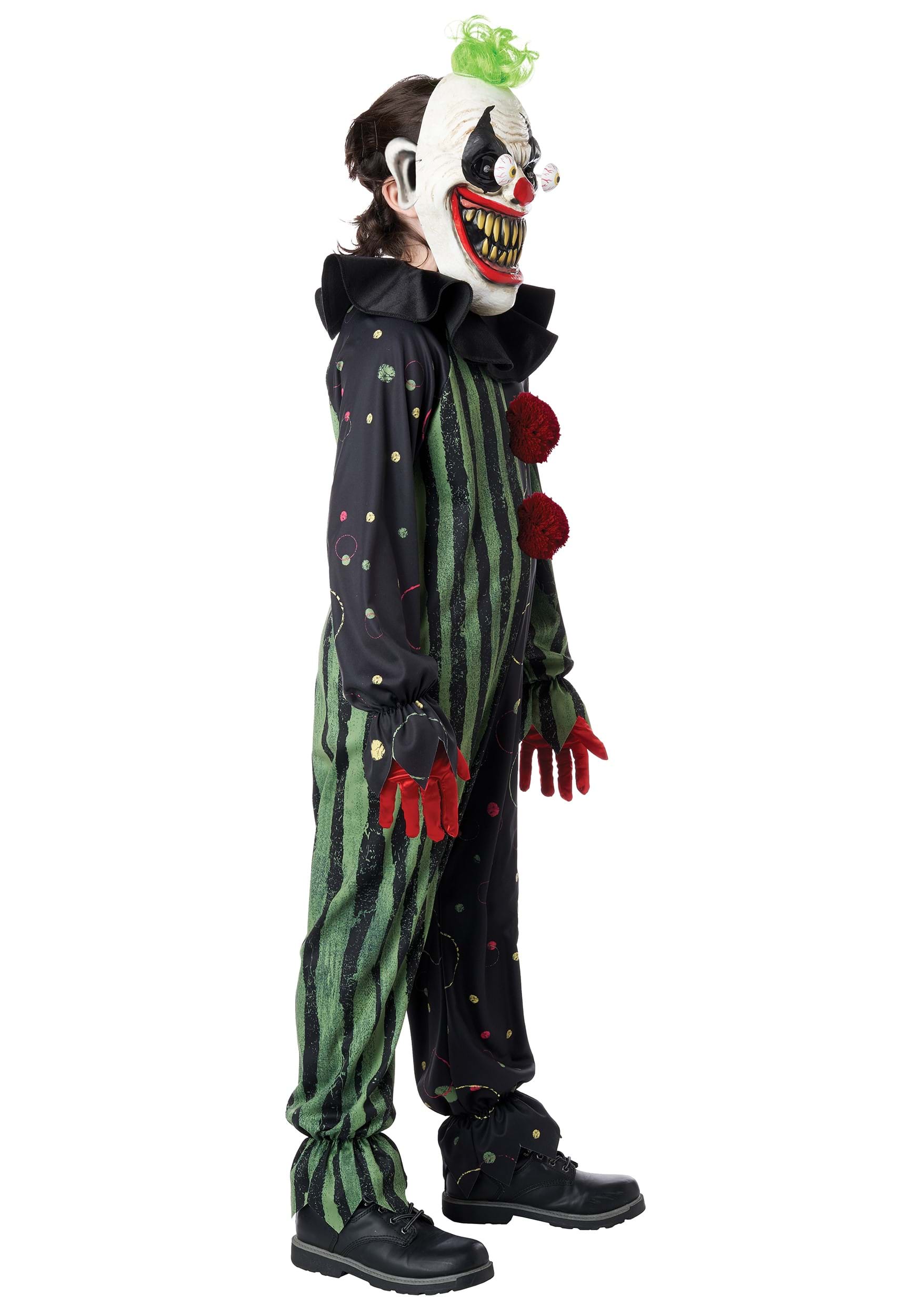 Crazy Eyed Clown Child Boy's Costume