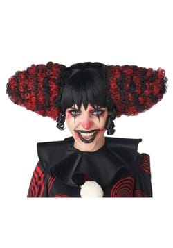 Adult Funhouse Clown Black and Red Wig