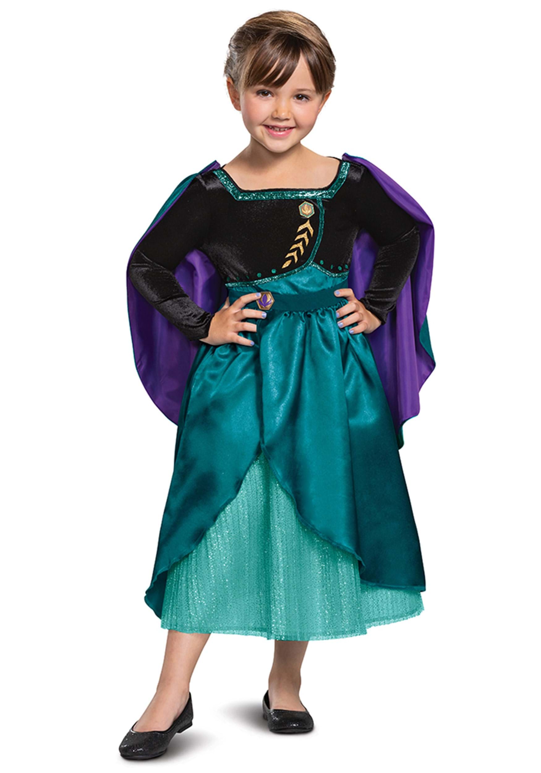 Photos - Fancy Dress Deluxe Disguise Frozen Queen Anna  Kids Costume Black/Green/Purple 