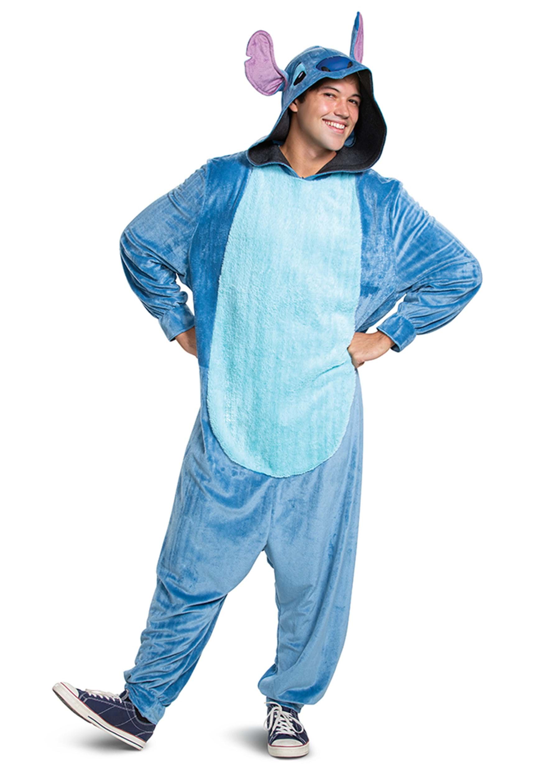 Women's Union Suit Disney Costume Onesie Plush Adult Pajama, Stitch, Size:  One Size 