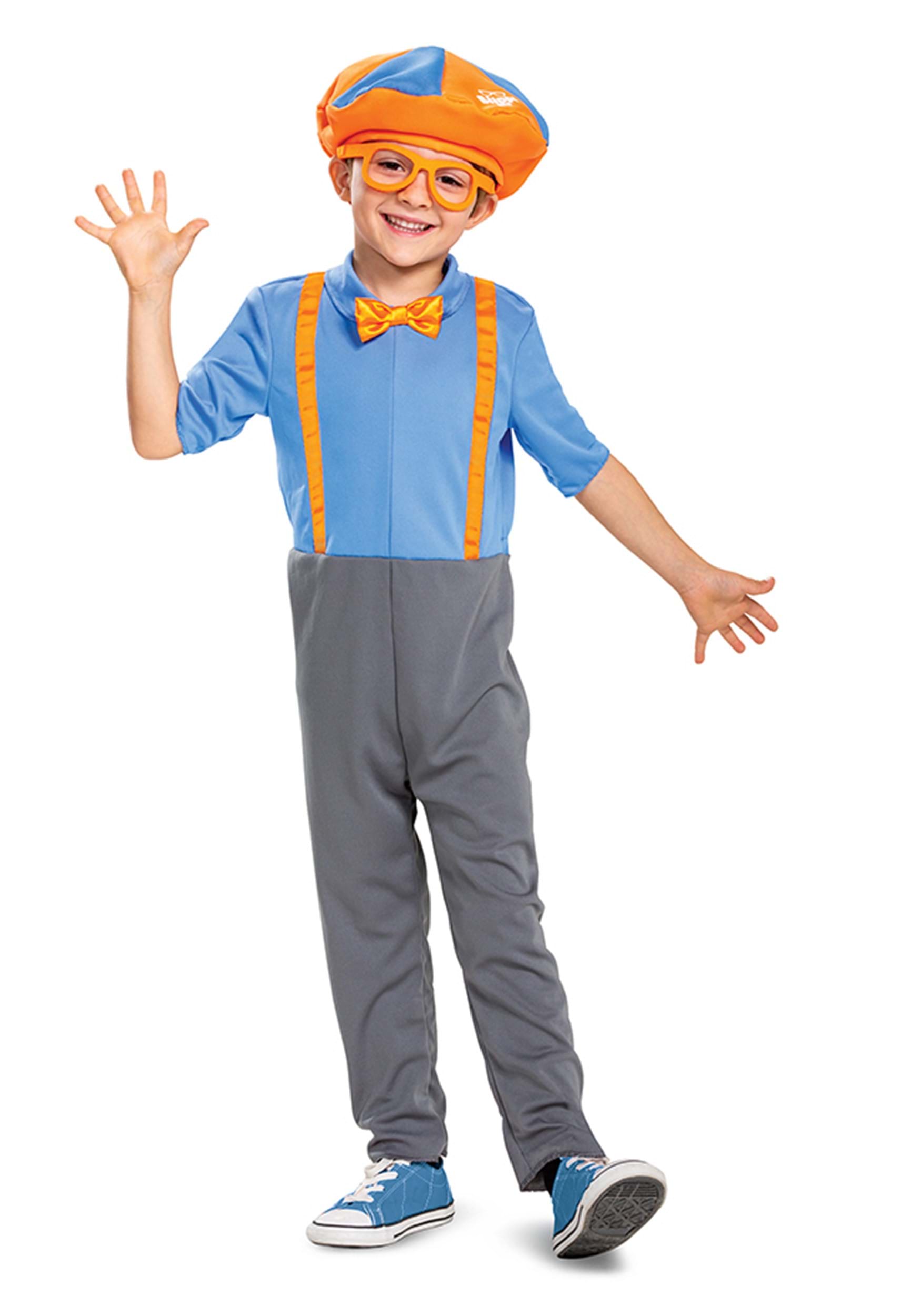 Photos - Fancy Dress Disguise Blippi Toddler Costume Blue/Orange/Gray DI119689
