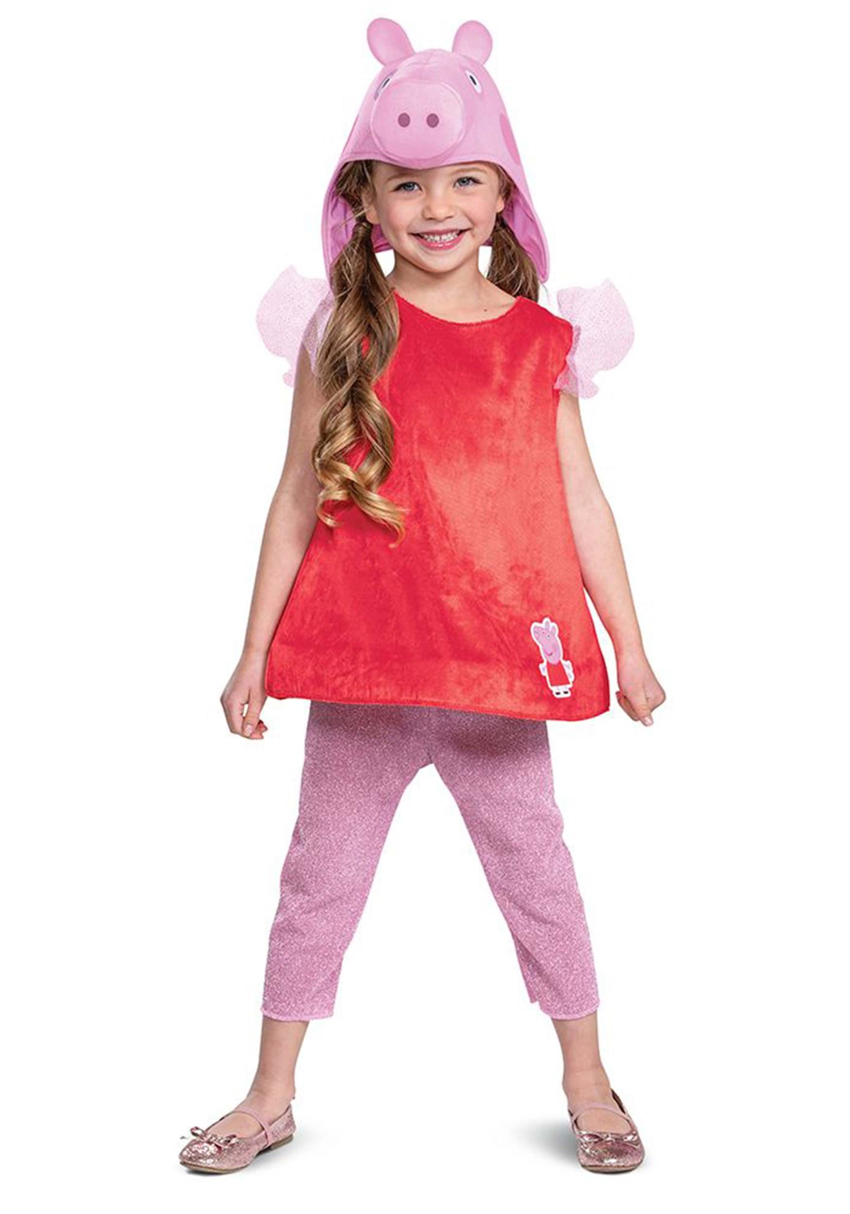Photos - Fancy Dress Classic Disguise Kid's  Peppa Pig Costume | Peppa Pig Costumes Pink/Red 