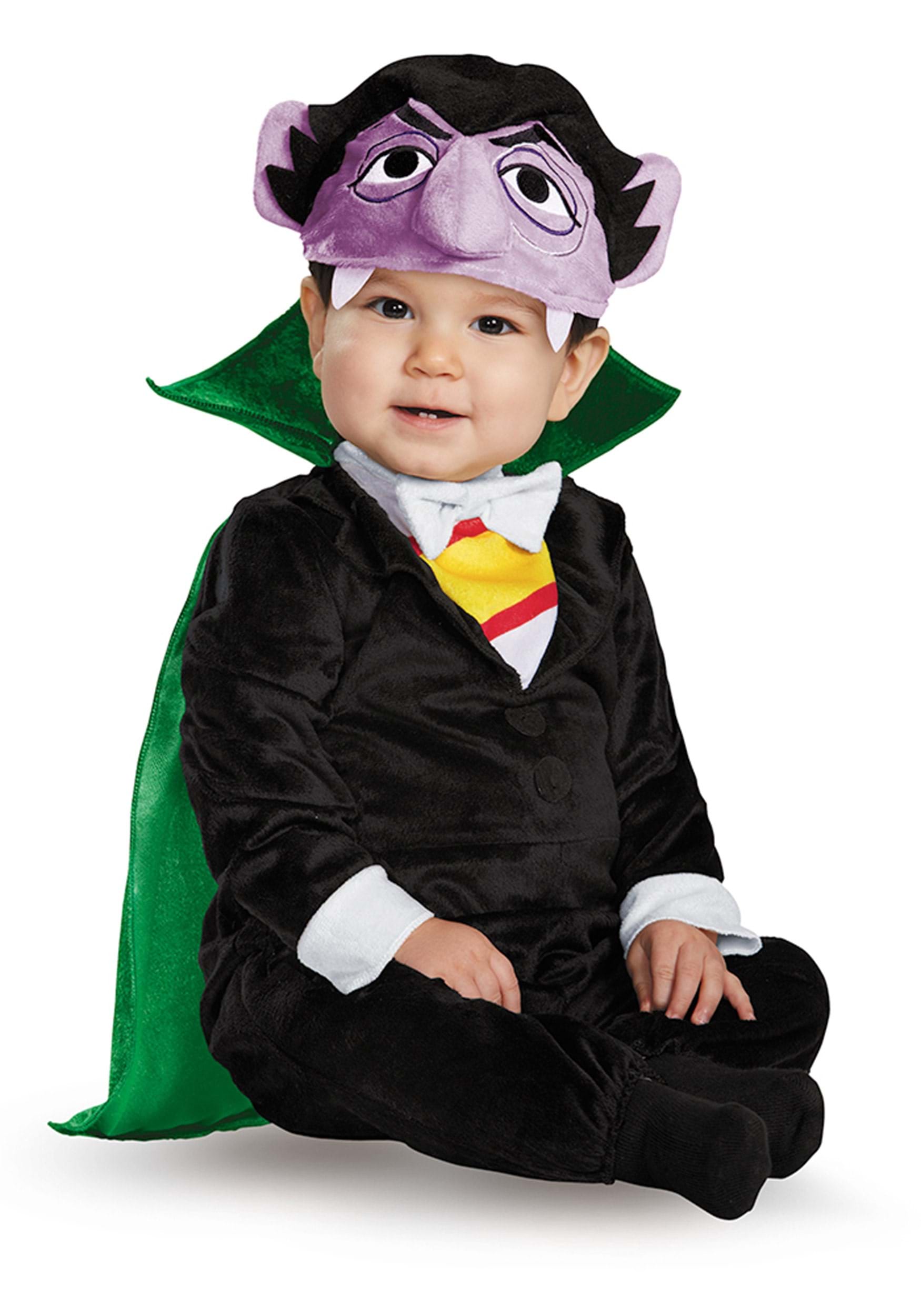 Photos - Fancy Dress Sesame Street Disguise  Infant/Toddler Deluxe Count Costume Black/Green 