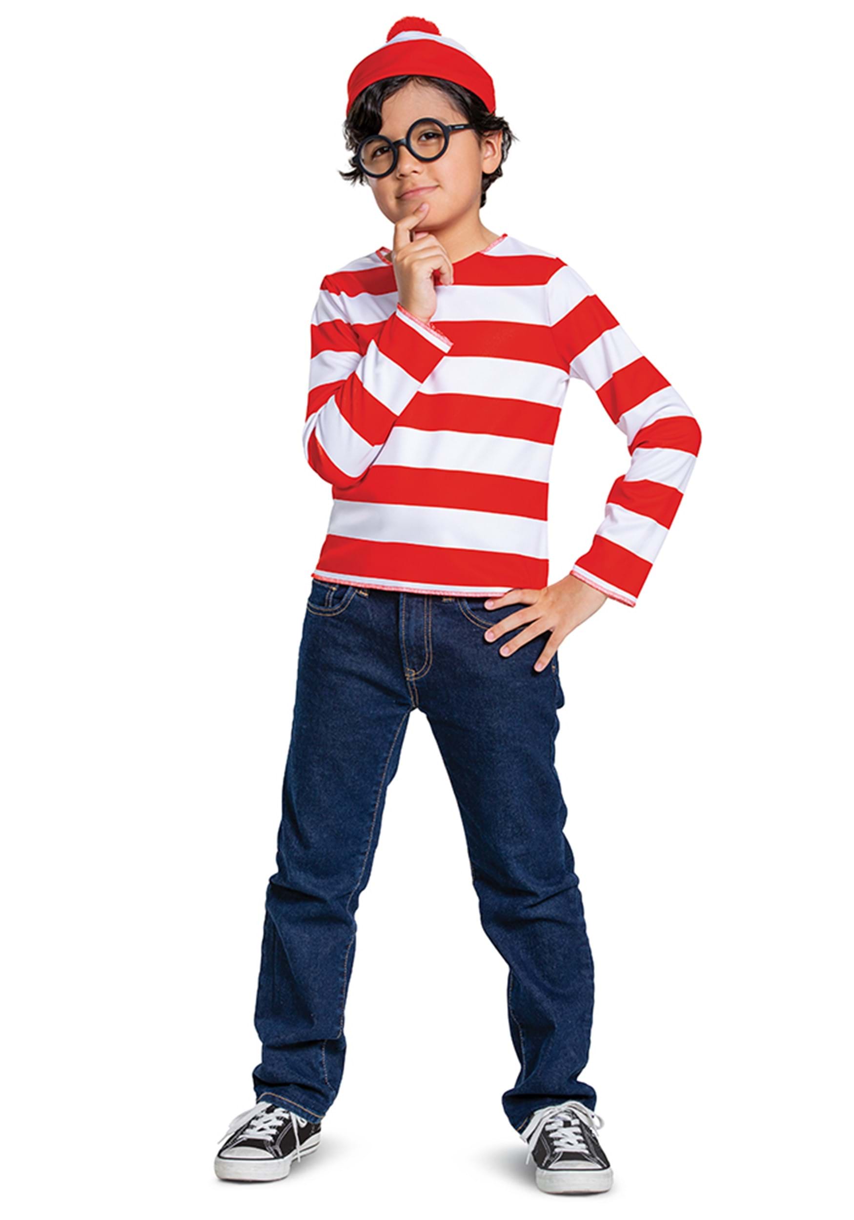 Photos - Fancy Dress Classic Disguise  Where's Waldo Child Costume | Where's Waldo Costumes Red& 