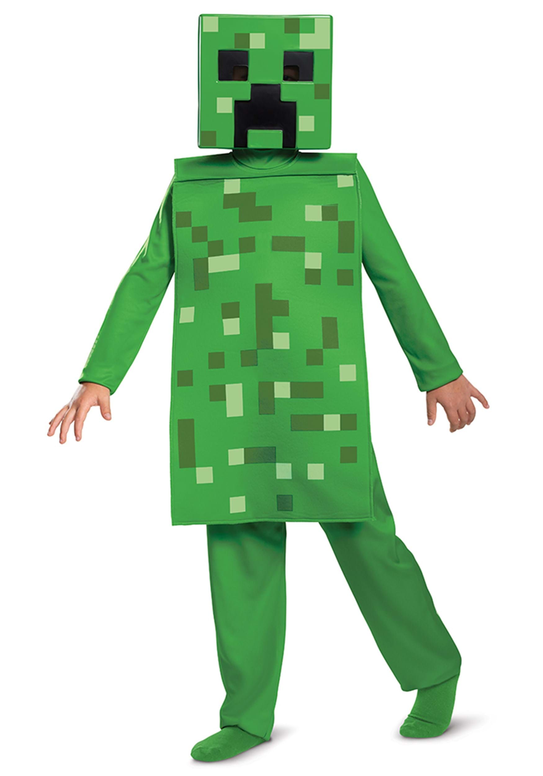 Minecraft Creeper Jumpsuit Kids Costume