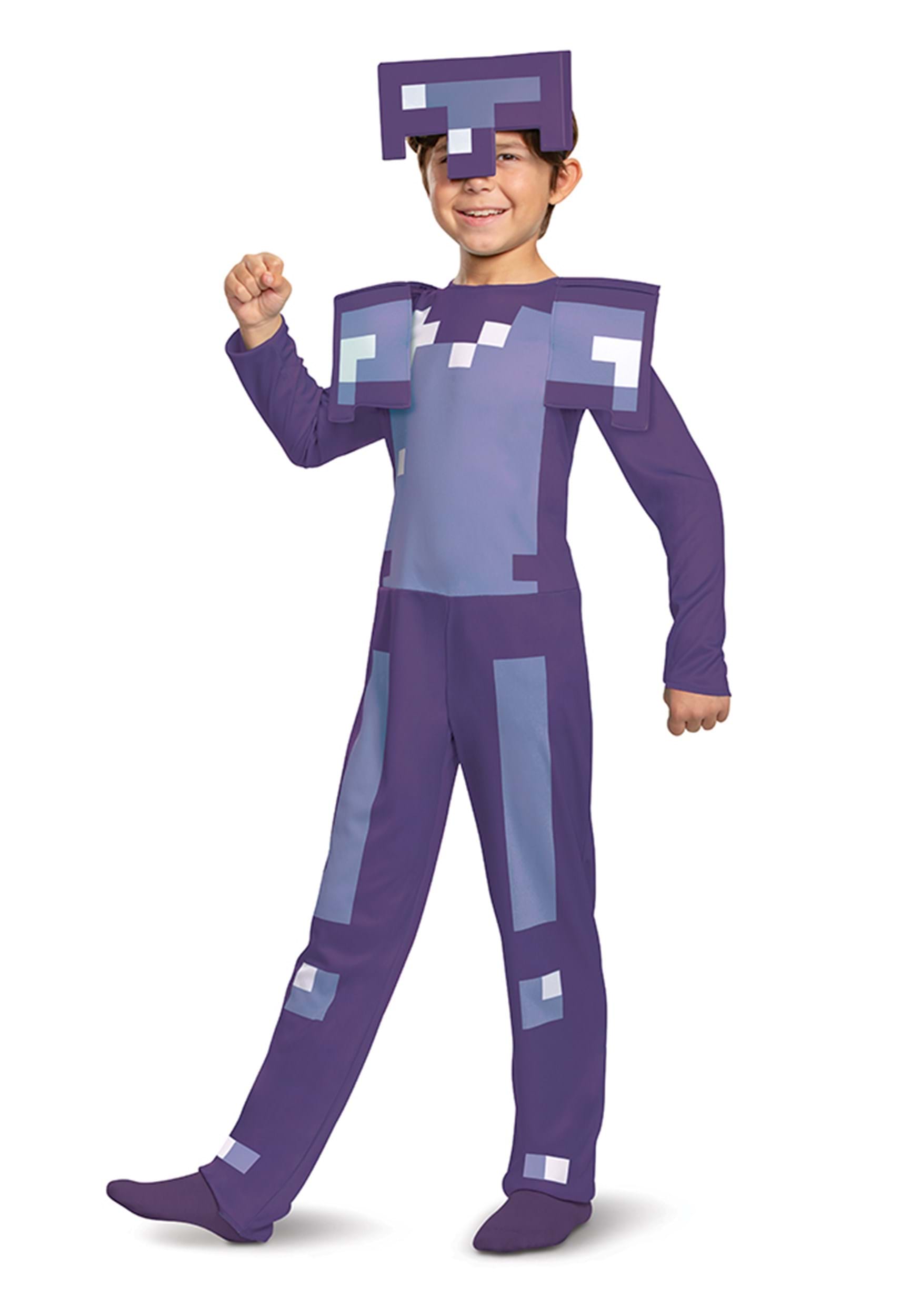 Photos - Fancy Dress Diamond Disguise Kid's Minecraft Enchanted  Armor Classic Costume Purple 