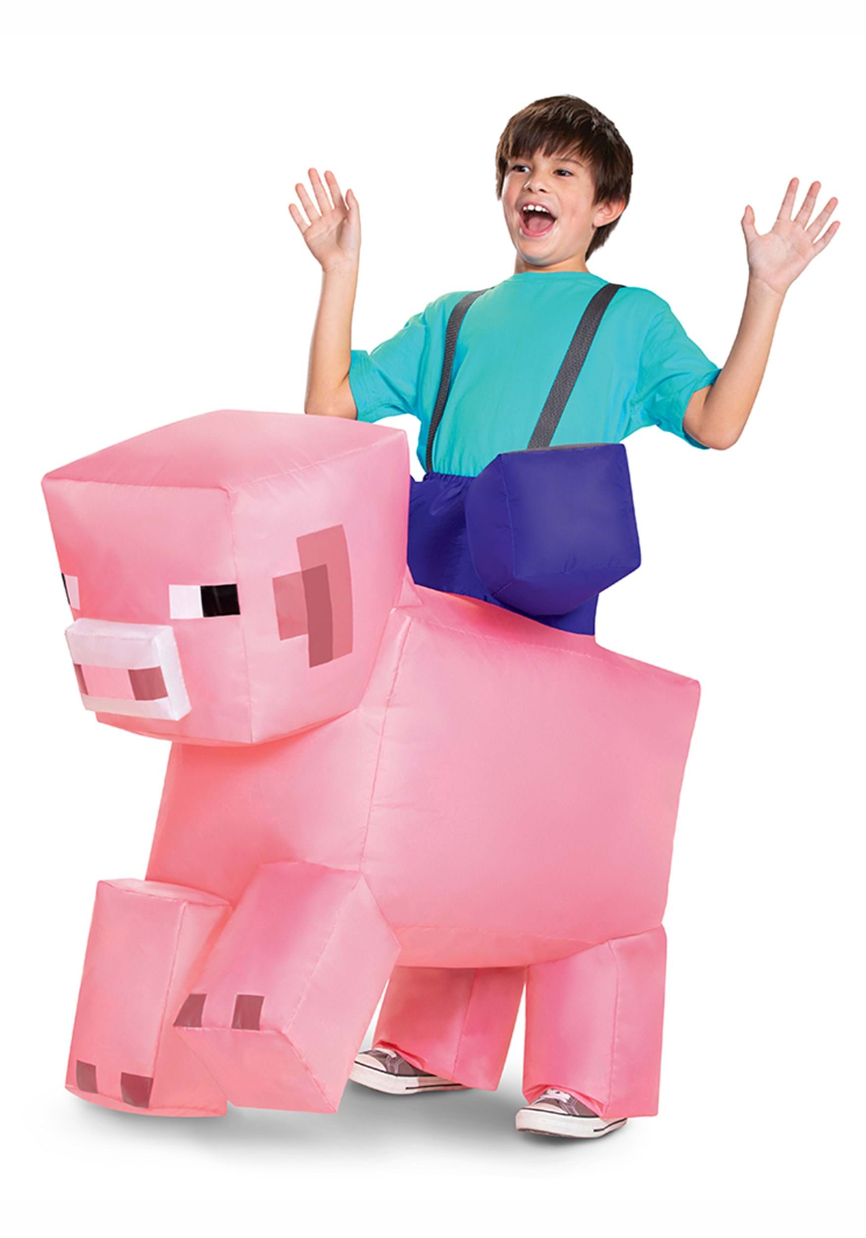 Minecraft Ride-On Inflatable Pig Costume for Children