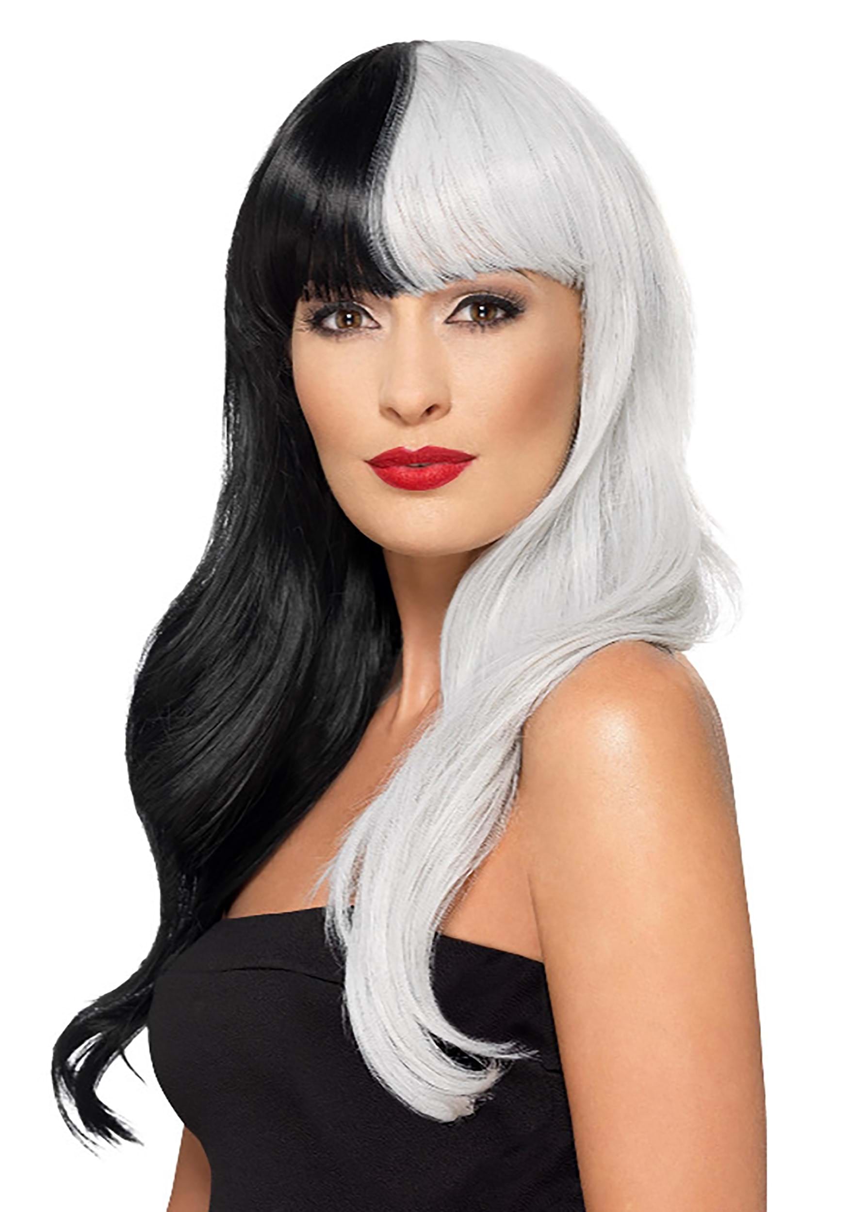 Deluxe Black and Gray Heat Stylable Wig