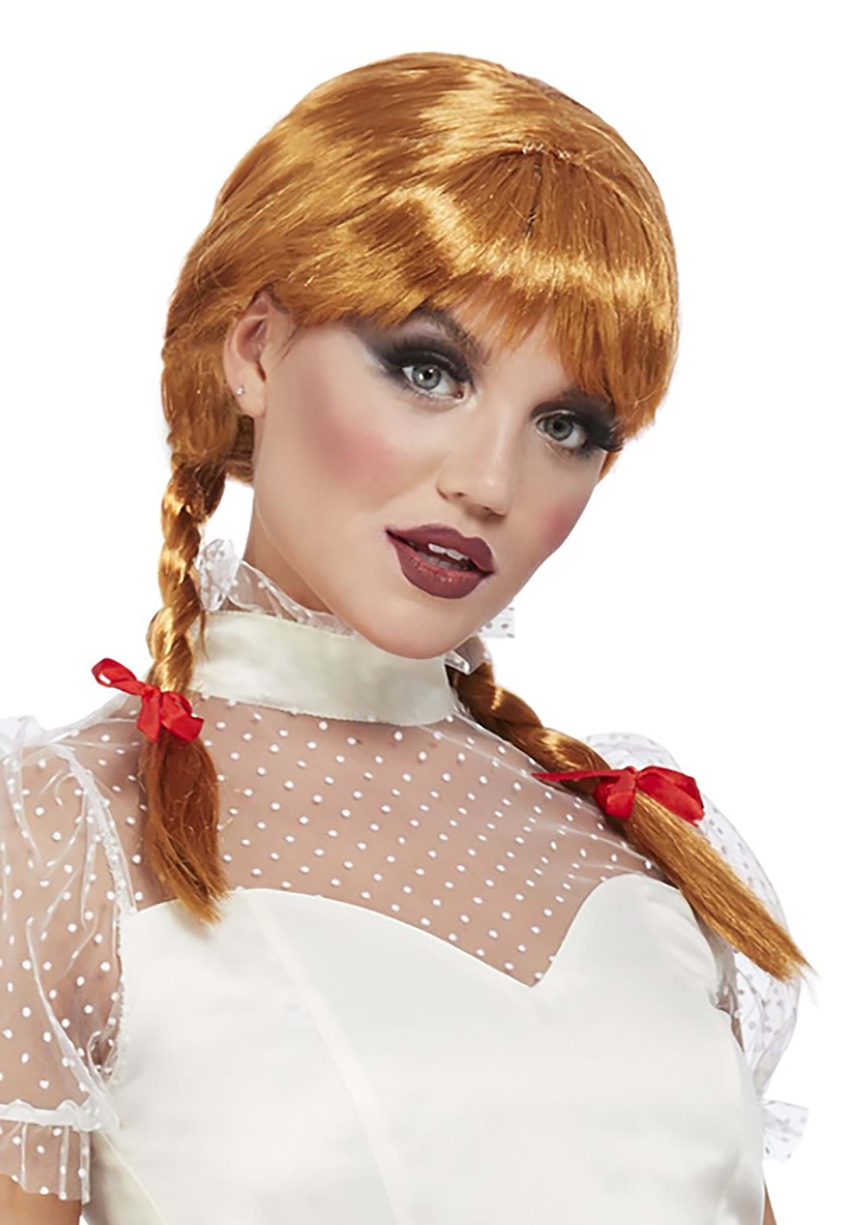 Auburn Porcelain Doll Costume Wig