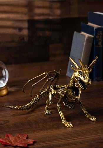 7" Gold Skeleton Dragon