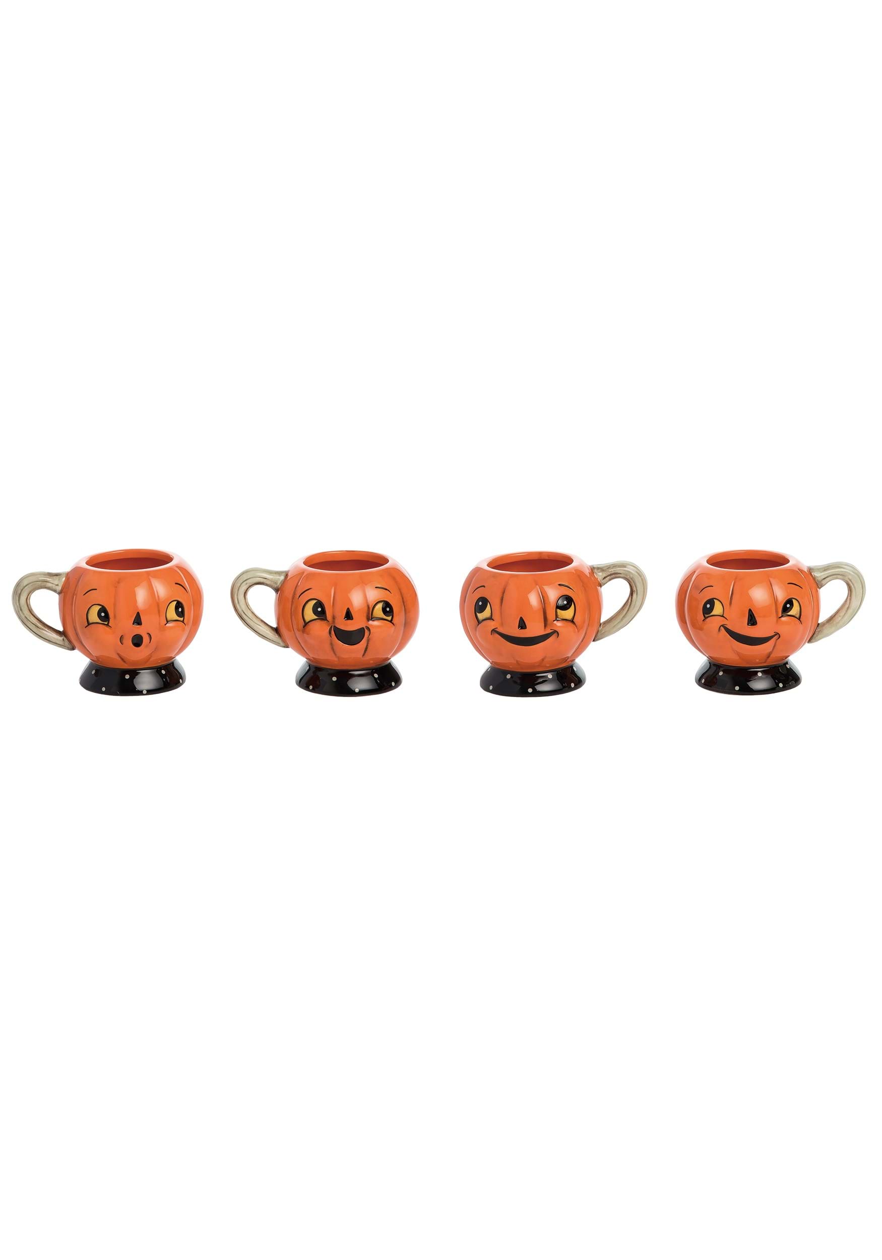Johanna Parker  Set of 4 Jack-O-Lantern Mugs