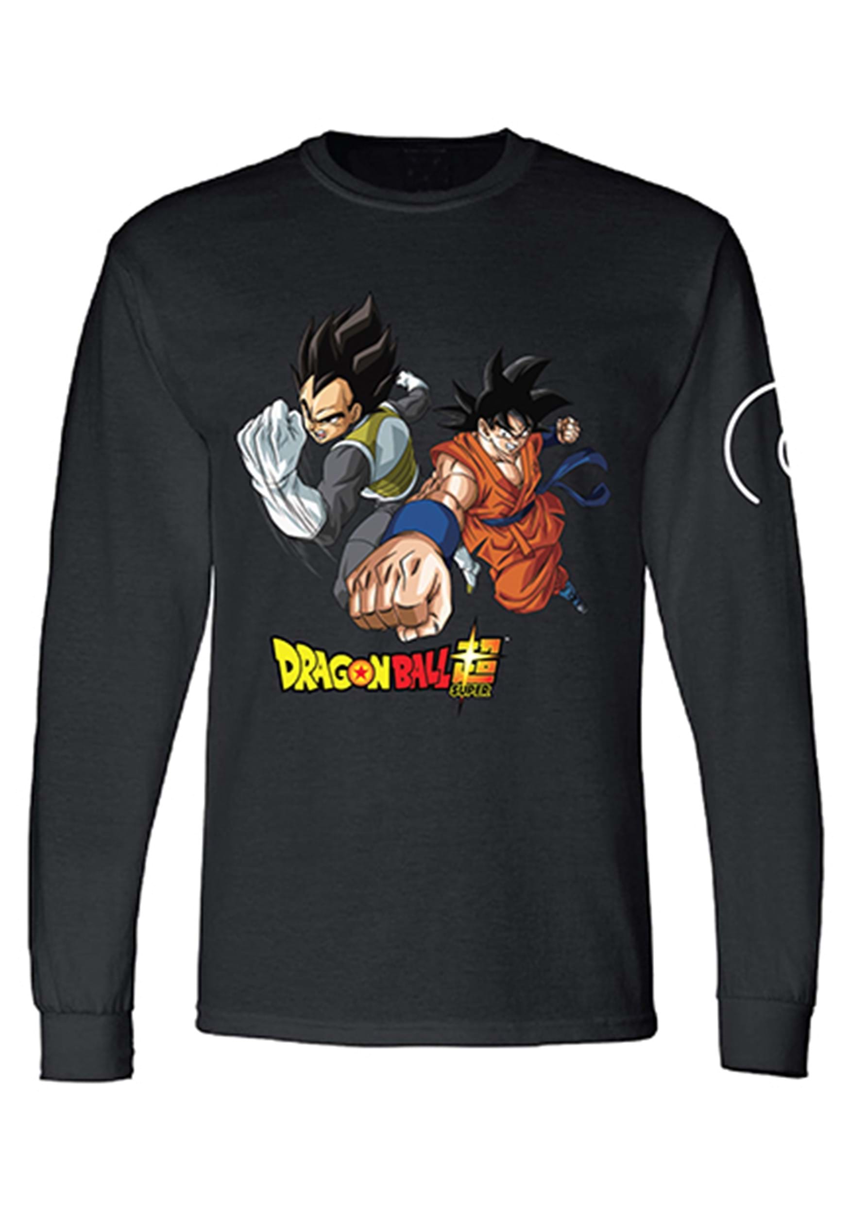 Dragon Ball Super- Mens Long Sleeve Goku and Vegeta Shirt