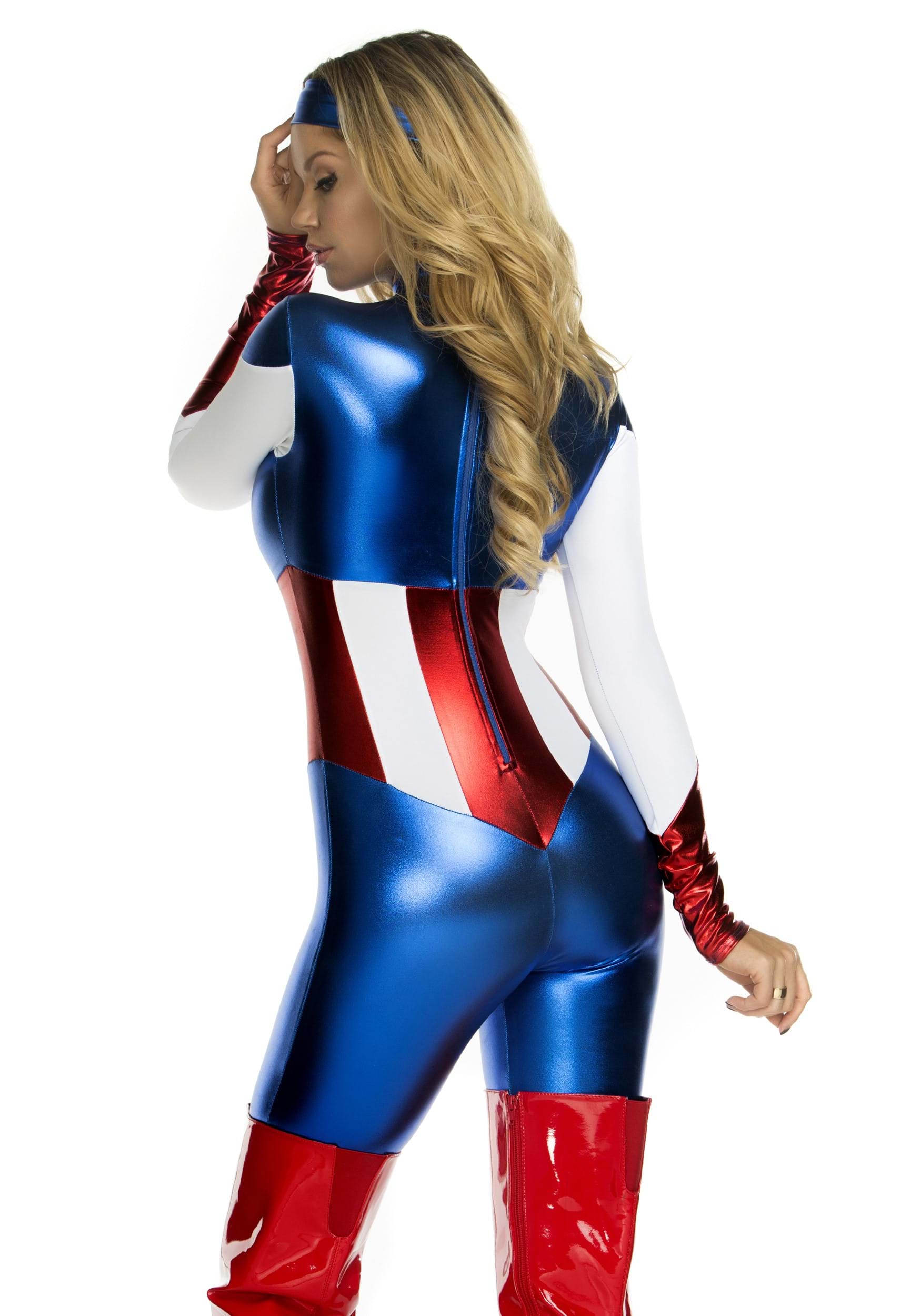 Plus Size American Superhero Women's Costume