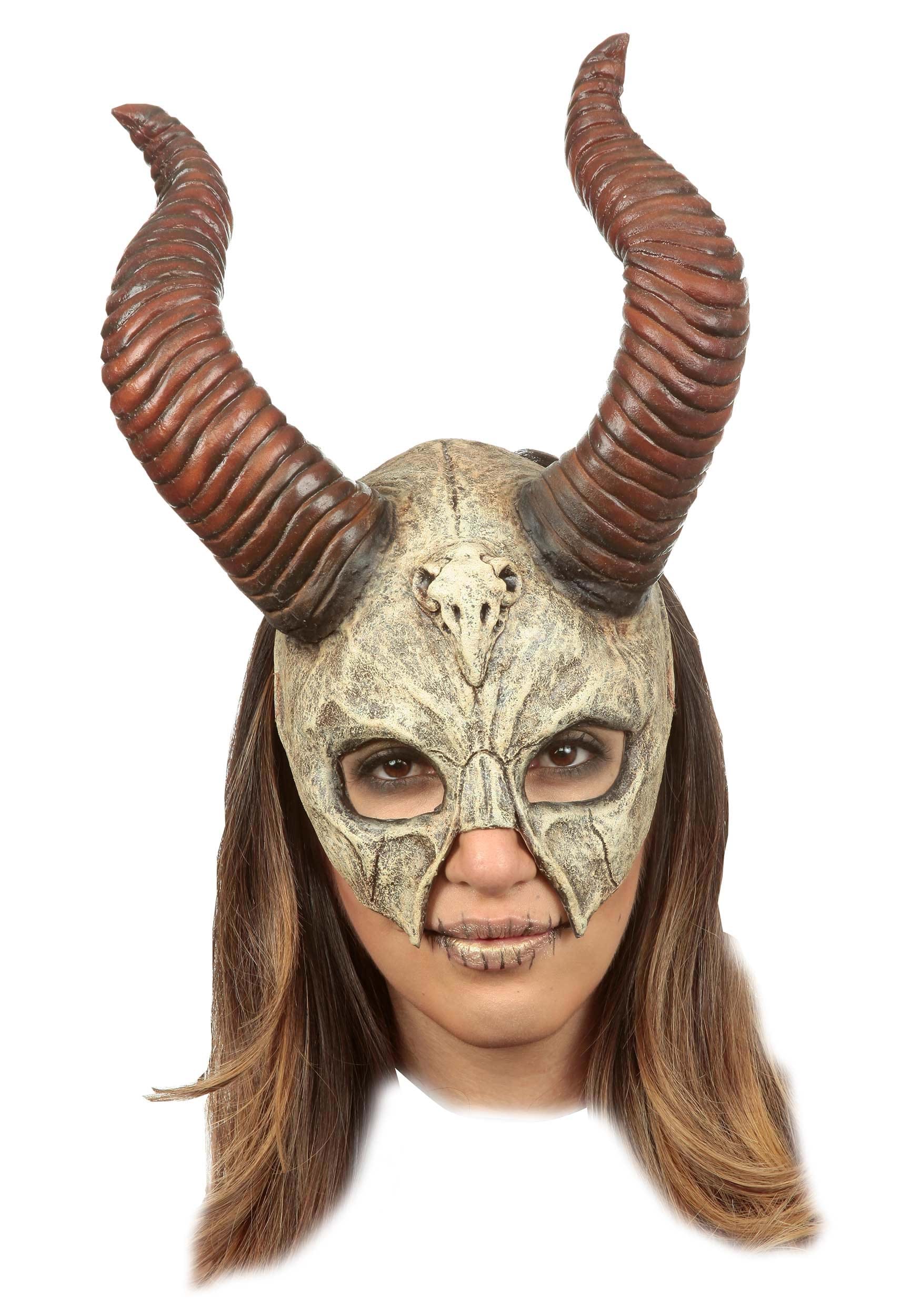 Mythical Horned Skull Adult Mask