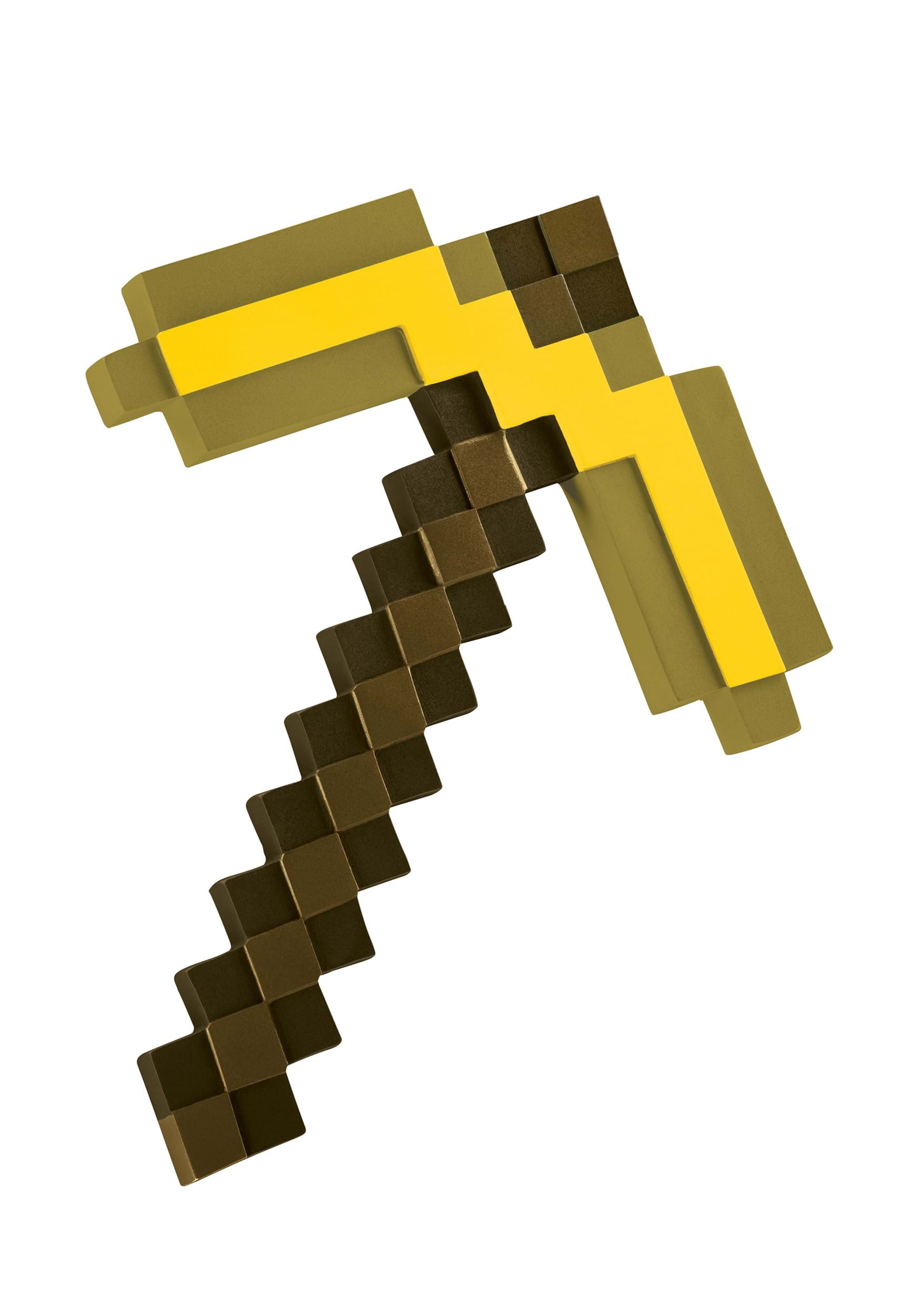 Gold Minecraft Pickaxe Accessory