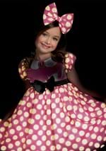 Girls Minnie Mouse Pink Glow in the Dark Dot Dress Alt 1