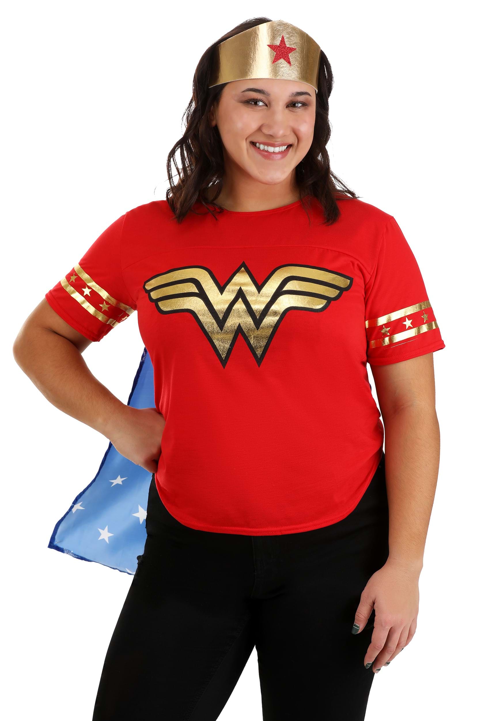 Womens Casual Wonder Woman Plus Size Costume