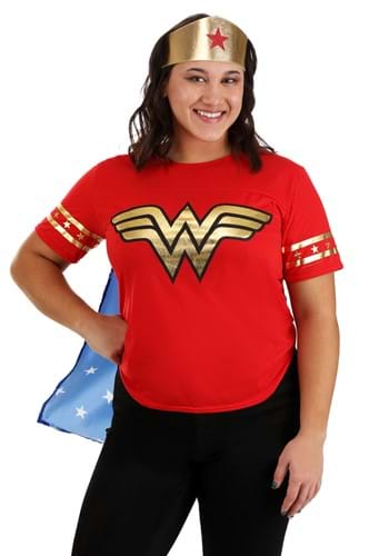 Women's Plus Size Casual Wonder Woman Costume