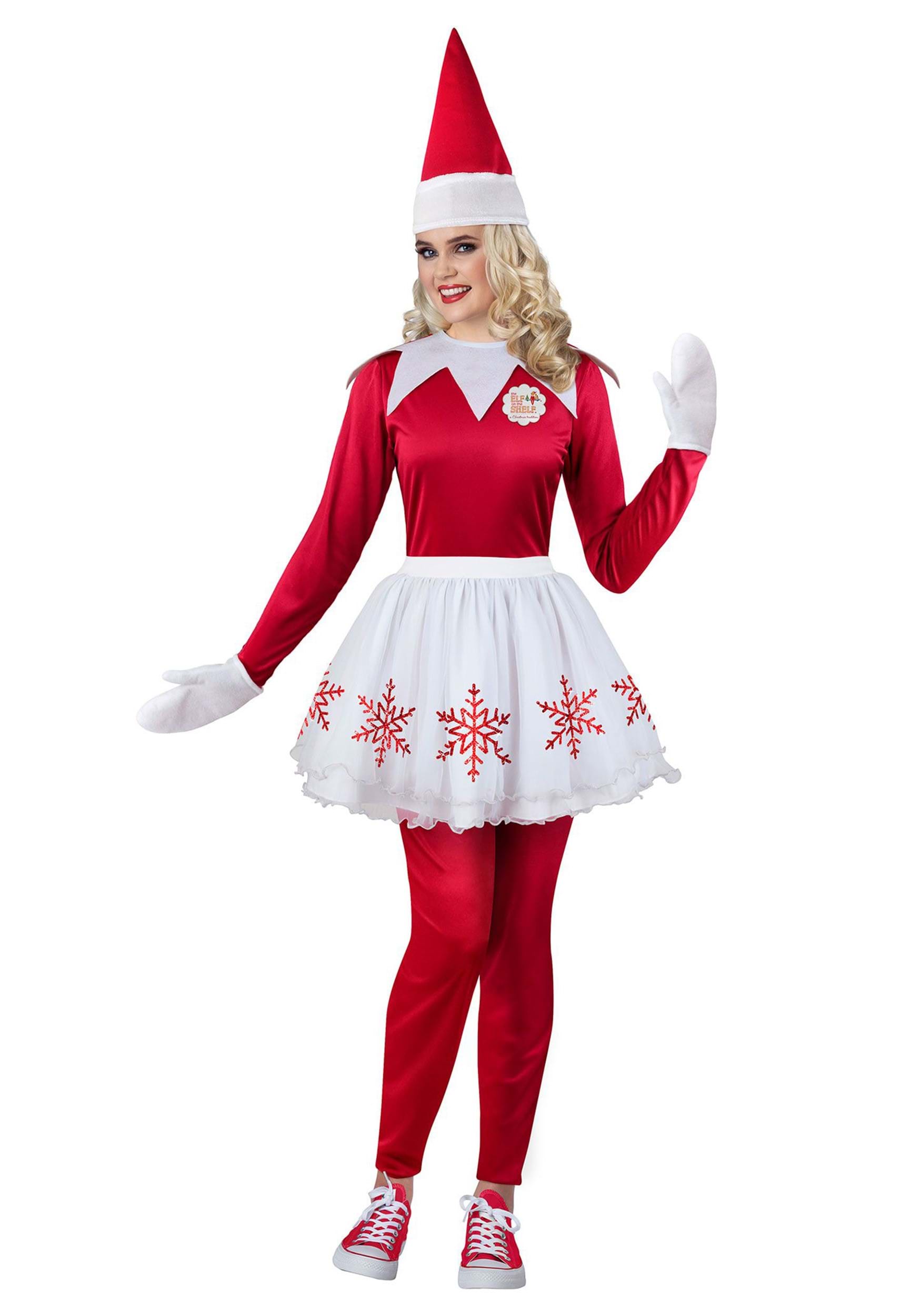 Photos - Fancy Dress ELF Fun World  on the Shelf Costume for Women Red/White FU7991 