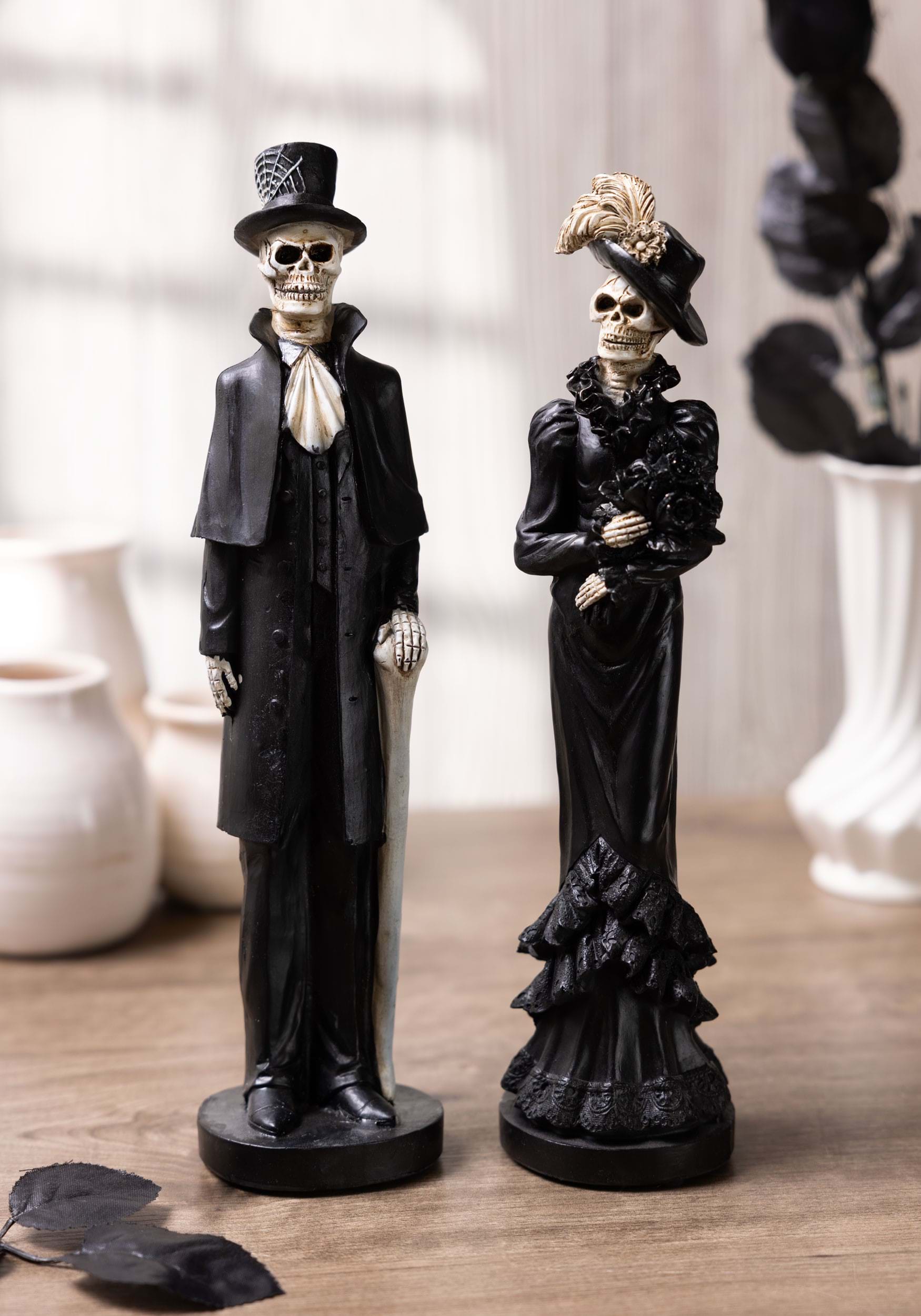 Set of Two Skeleton Figurines