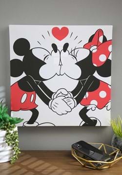 Mickey and Minnie Kiss Canvas Wall Decor