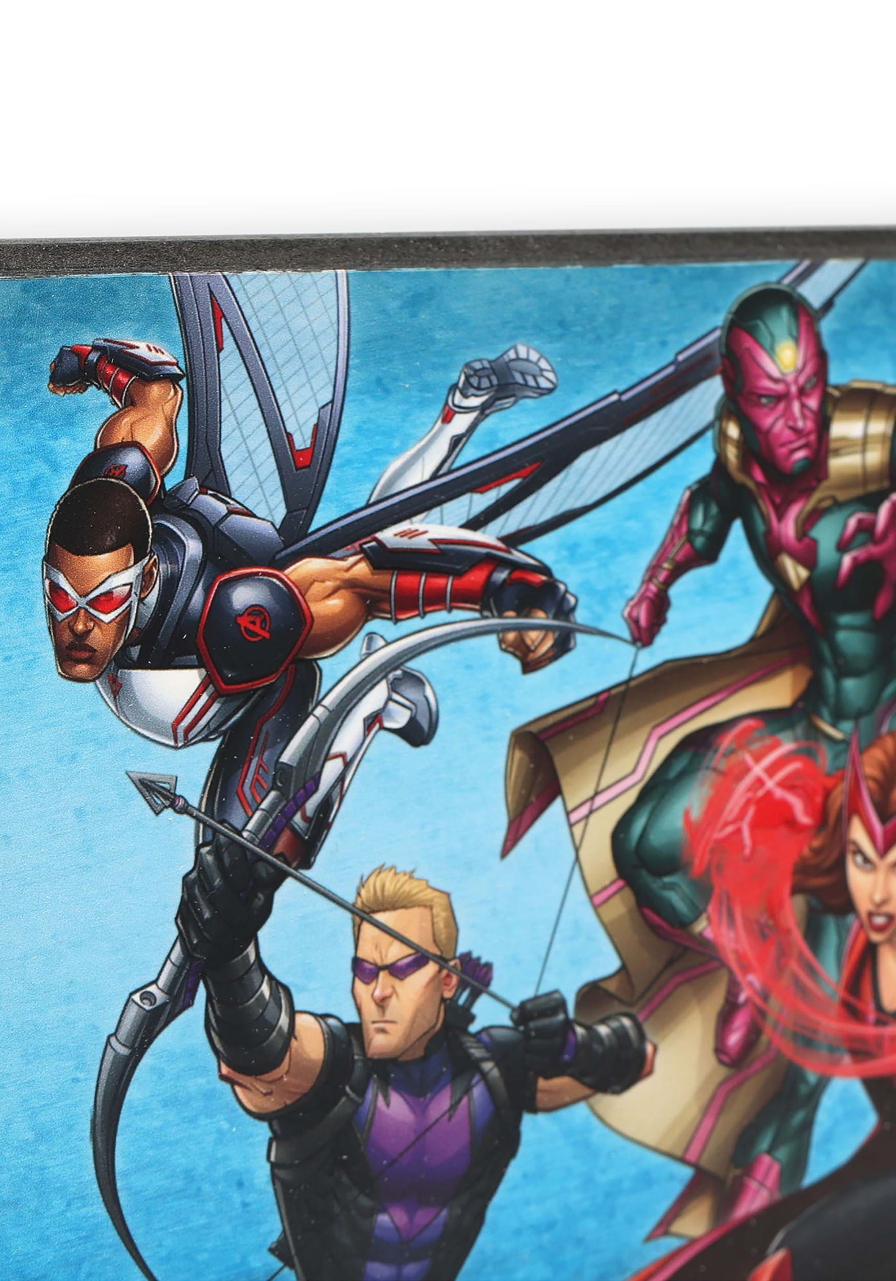 Wood Wall Decoration: Marvel Heroes Collage