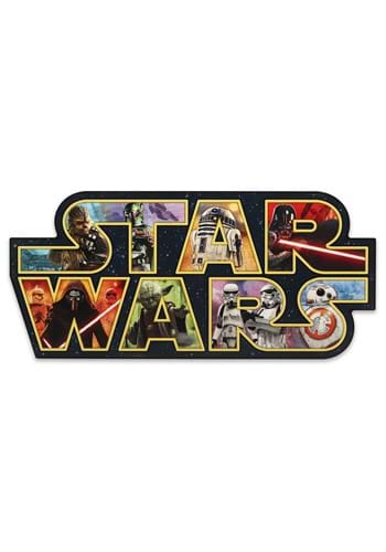 Star Wars Logo Collage Wood Wall Decor