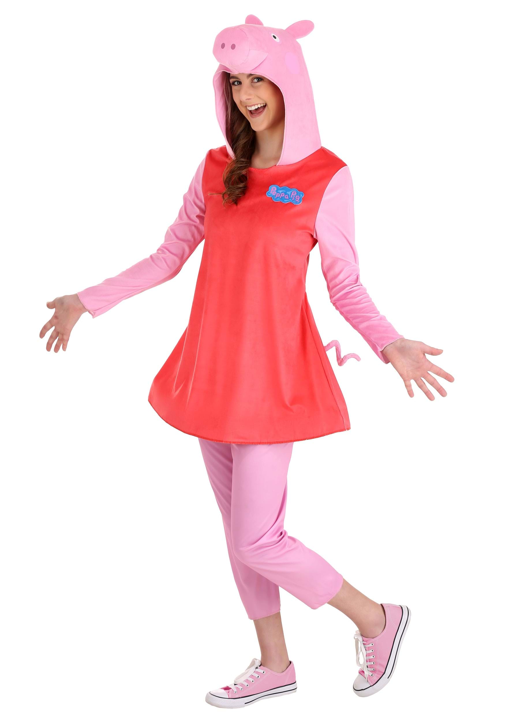 Photos - Fancy Dress Peppa Disguise Limited  Pig Women's Deluxe Costume Pink/Red DI120809 