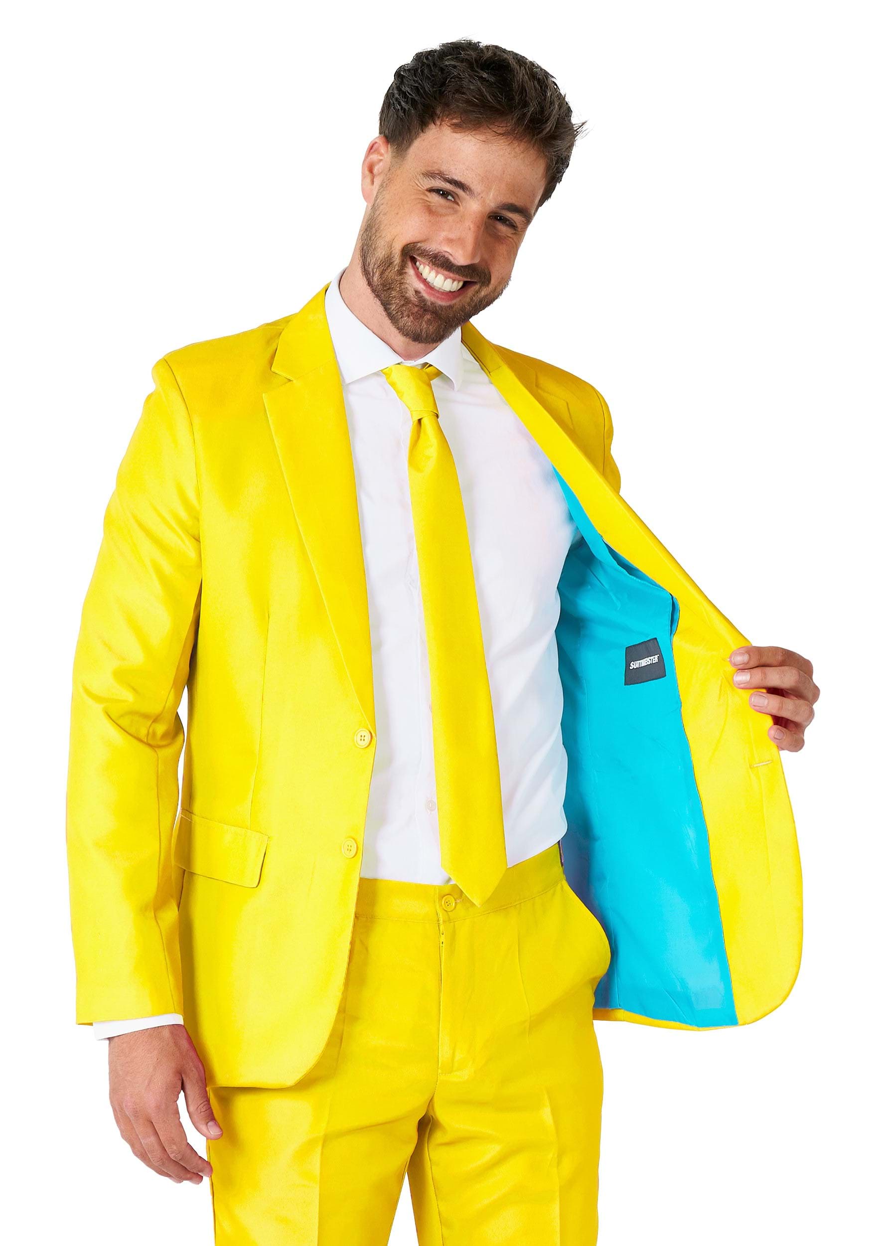 Bright Yellow One Button Tuxedo Suit For Plus Size Men Perfect For Summer  Weddings, Proms, And Parties Includes Custom Jackets And Pants From  Dresstop, $76.98 | DHgate.Com