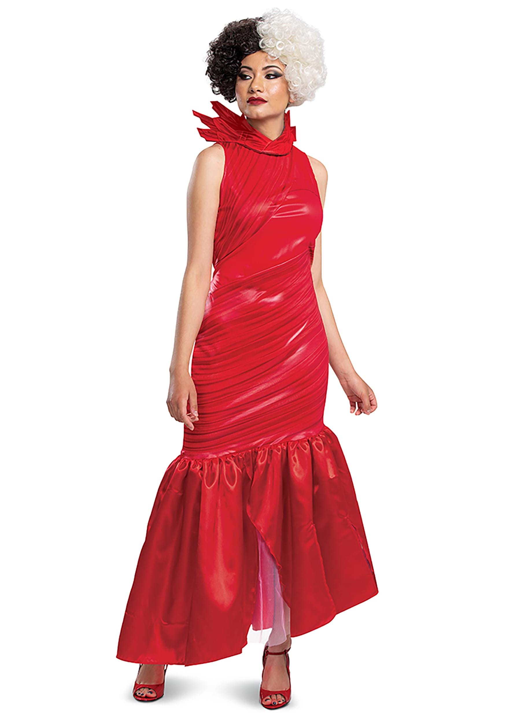 Adult Cruella Red Dress Classic Costume | Womens Costumes