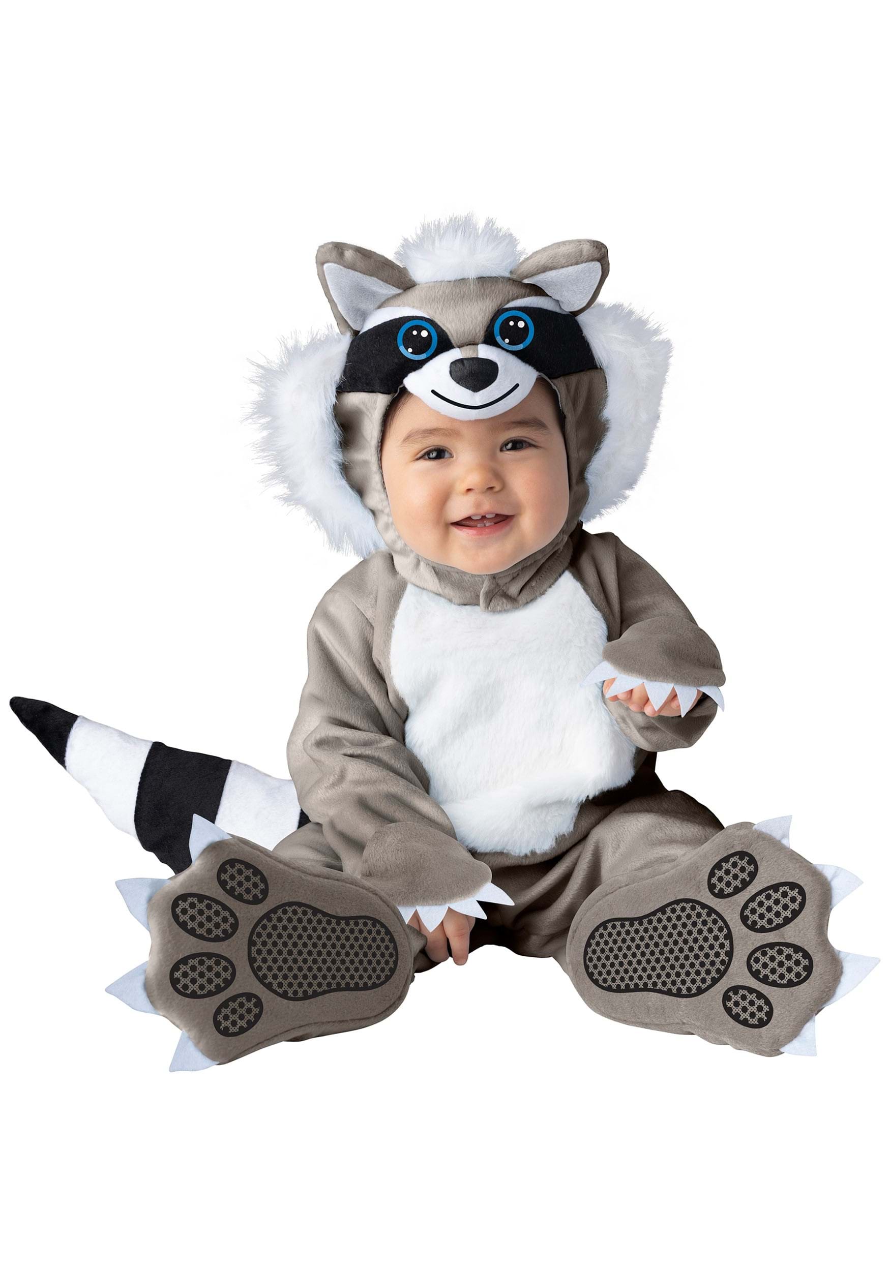 Photos - Fancy Dress Fun World Lil' Raccoon Costume for Infants Black/Gray/White INCK61