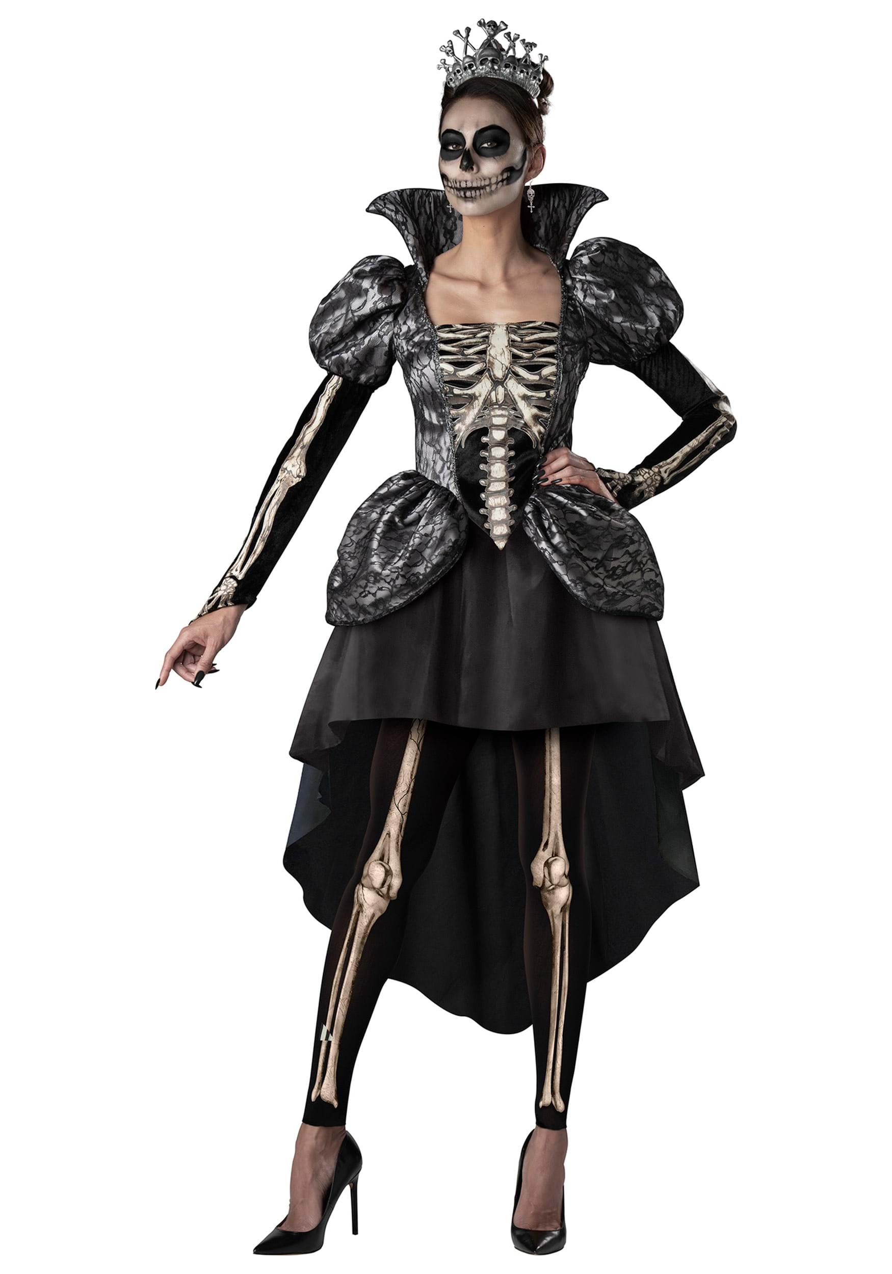 Photos - Fancy Dress Fun World Skeleton Queen Costume for Women Black/Brown INCF11138